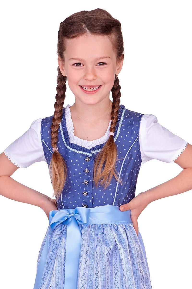 Isar-Trachten Dirndl Kinderdirndl 3tlg. - AMEA - denim/hellblau