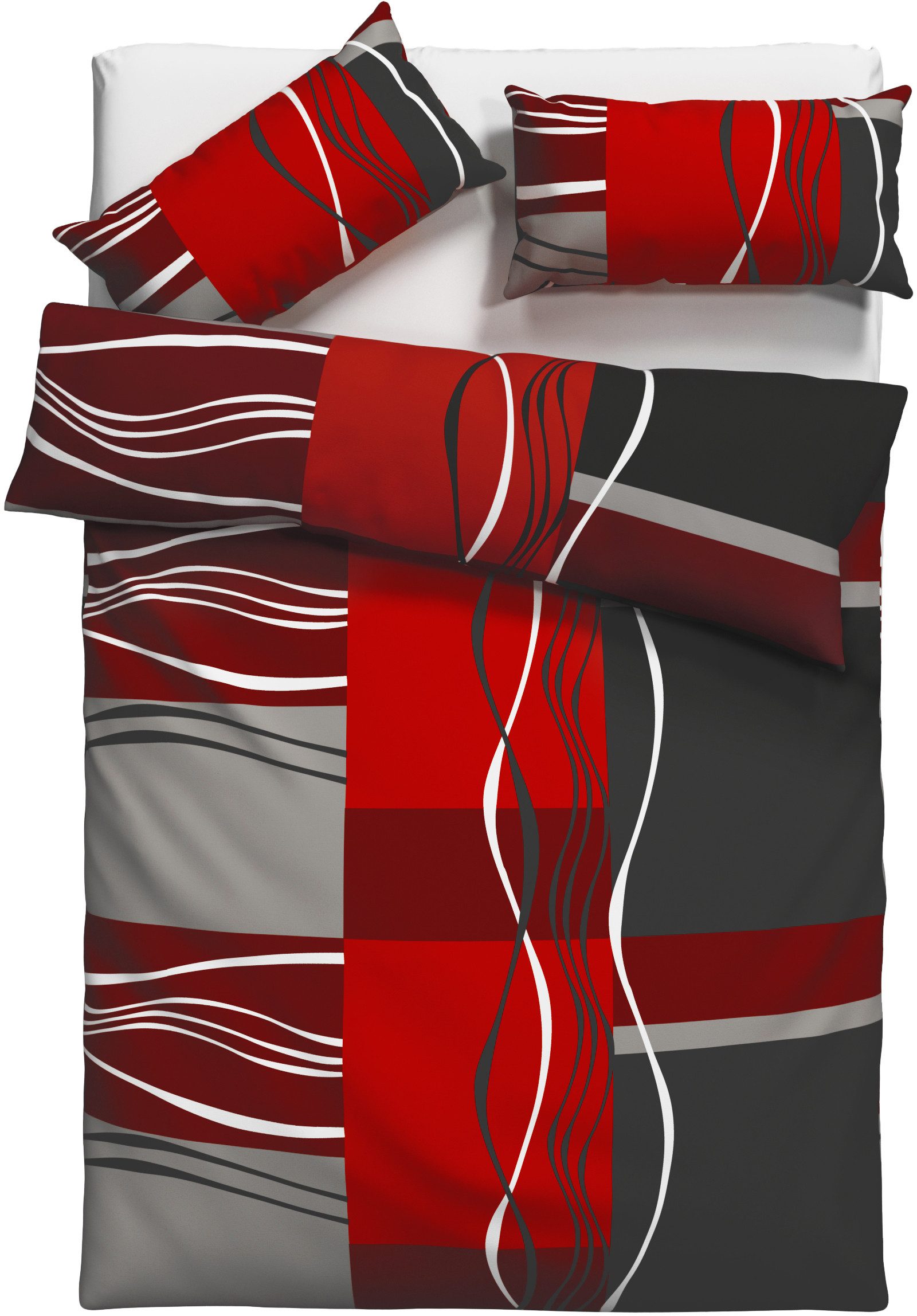 OTTO home Bettwäsche Kelian in Gr. 135x200, 155x220 cm u.a. Bettwäsche-Set mit Baumwolle, Polycotton recycelt, 2 teilig, in verschiedenen Qualitäten, gemusterte – Bild 2 von 5