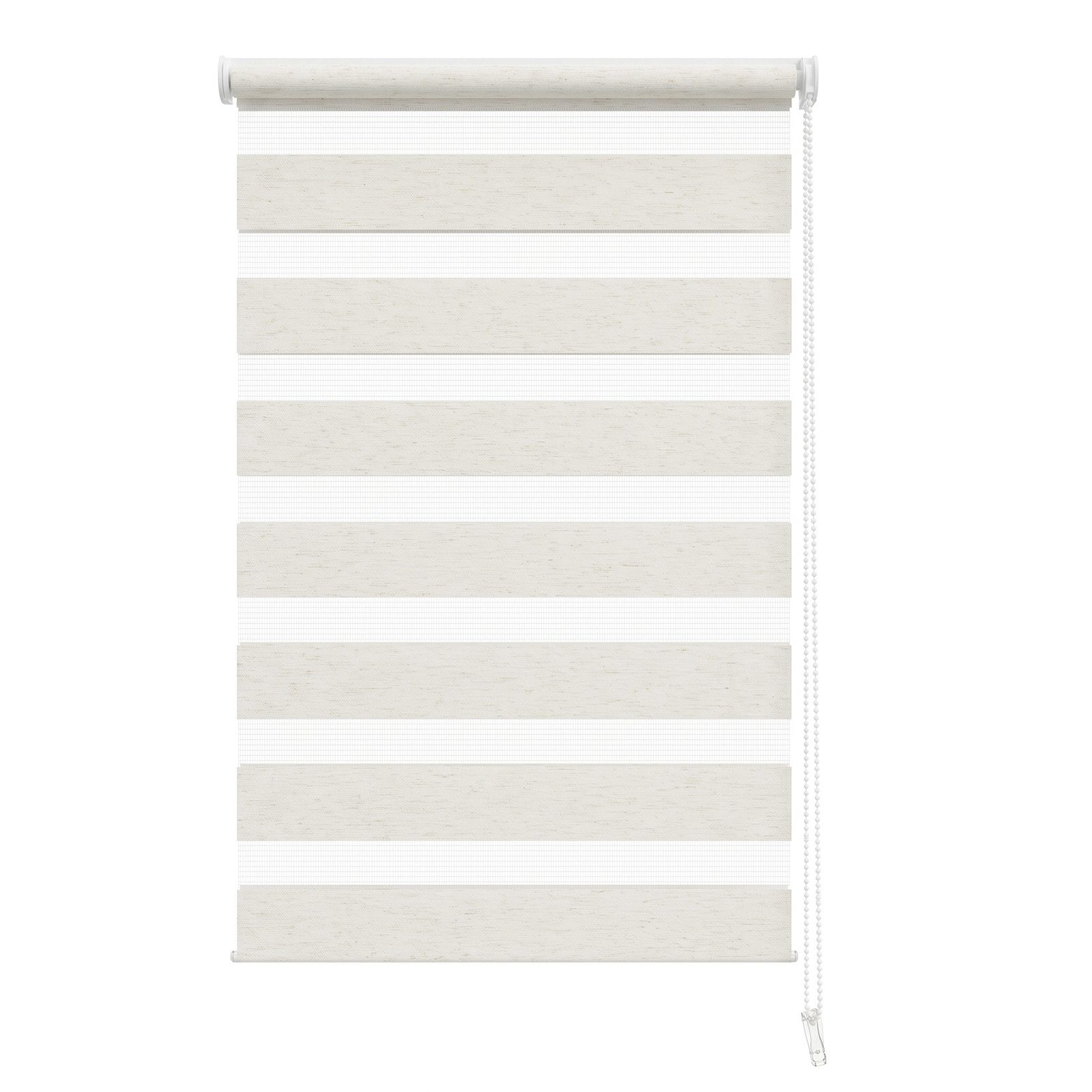 Doppelrollo Duo Rollo Klemmfix ohne Bohren freihängend Lichtschutz für Fenster, Salcar, Beige 60x130cm,Klemmträger blickdicht Jalousie Seitenzugrollo für Tür