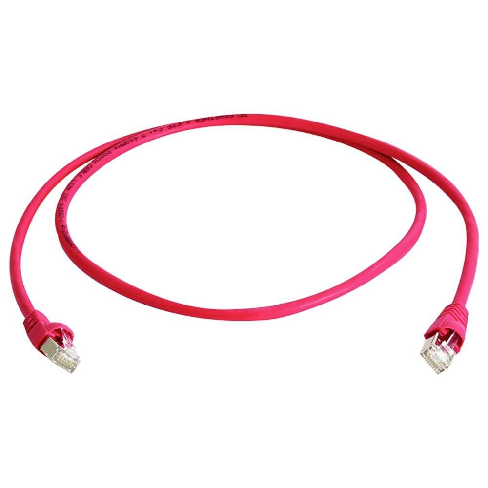 Telegärtner RJ45 Netzwerkkabel, Patchkabel CAT 5e F/UTP 5.0 m Rot Flammwidrig, mit LAN-Kabel