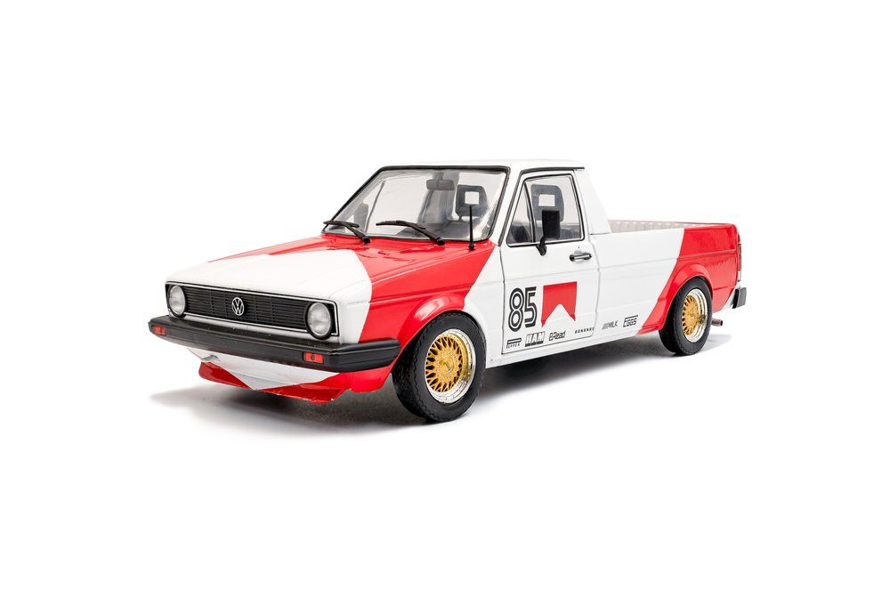 Solido Modellauto VW Caddy #85 Racing Tribute 1982 rot weiß, Maßstab 1:18