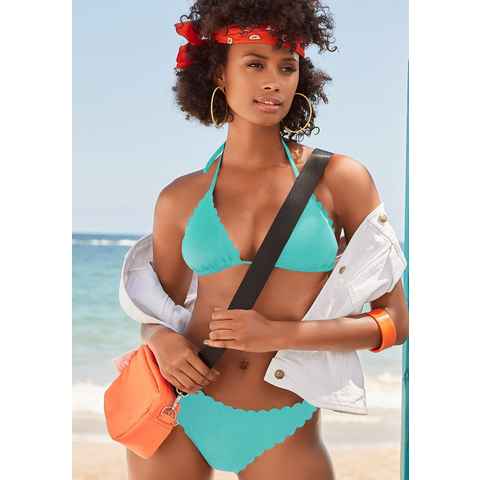 LASCANA Triangel-Bikini-Top Scallop, mit gelaserter Wellenkannte