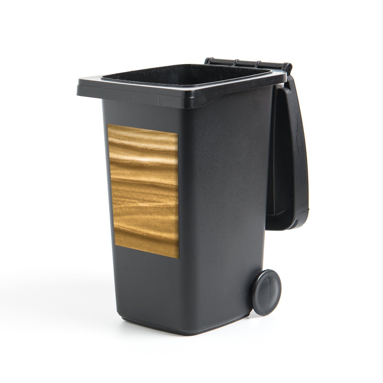 MuchoWow Wandsticker Metallischer Druck - Gold - Golf (1 St), Mülleimer-aufkleber, Mülltonne, Sticker, Container, Abfalbehälter