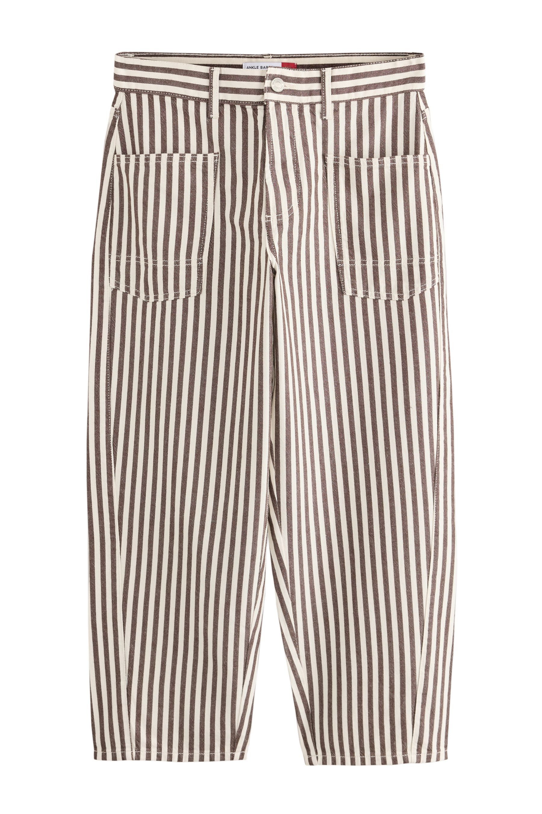 Next Weite Jeans Barrel Fit Jeans mit zwei Taschen, Kurzgröße (1-tlg)