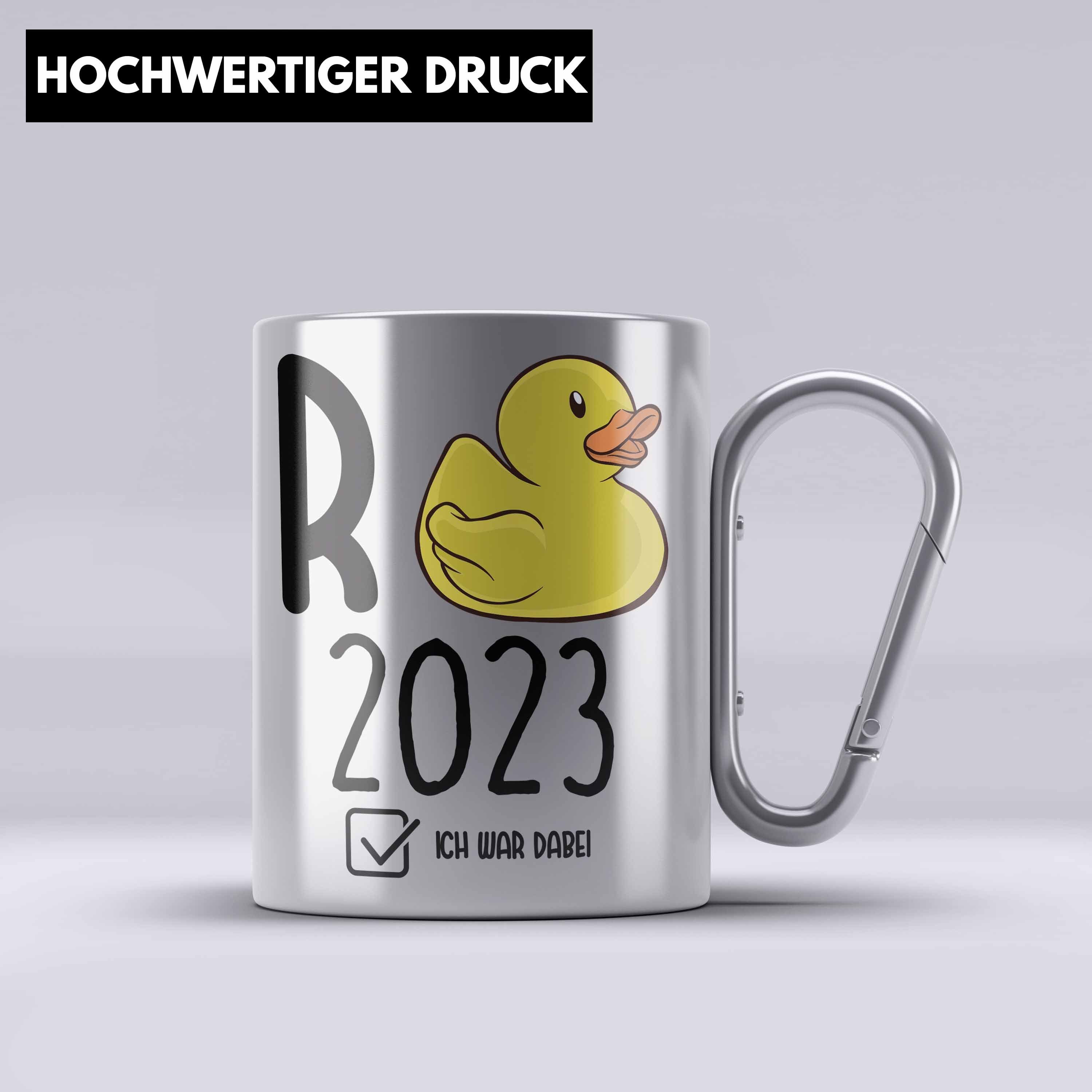 Thermotasse Geschenk Ente Edelstahl Rot 2022 Spruch Re Rente Ruhestand Tasse Trendation Rentner R