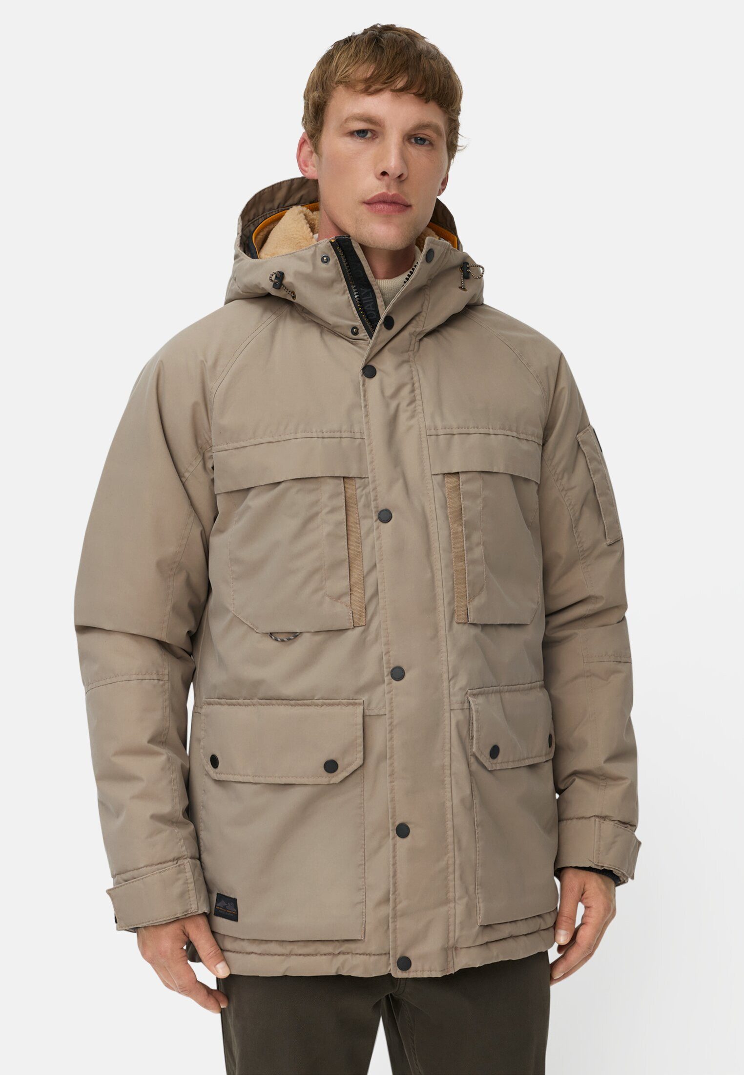 camel active Parka mit Taschen Langarm Kapuze (1-St)