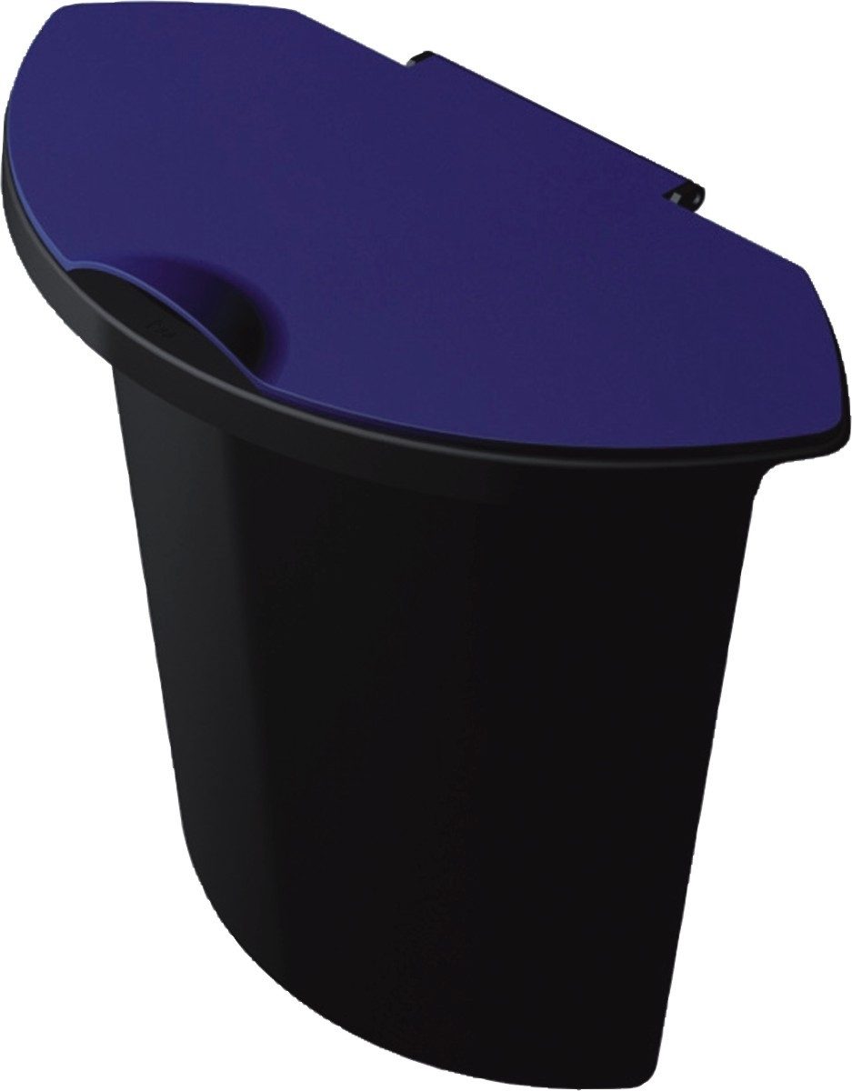 HELIT Papierkorb Abfalleinsatz für Groß-Papierkorb (30l) 6l schwarz mit Deckel blau