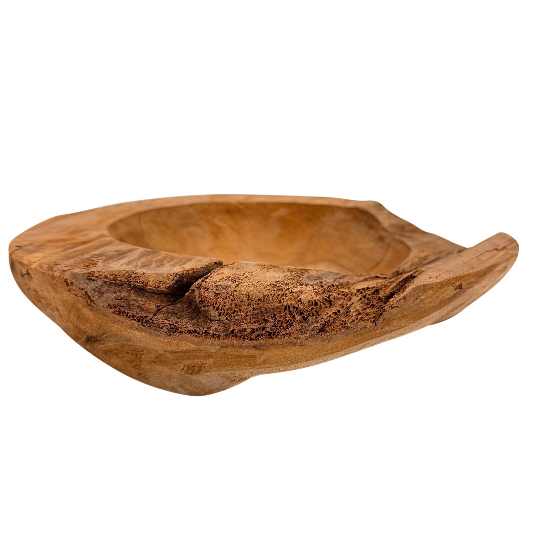 Online-Fuchs Dekoschale aus Teakholz als Obstschale, Schlüsselbrett, Schmuckkästchen (jede Schale ein Unikat, vielseitige Funktionalität), massives Teakholz, ma – Bild 3 von 5