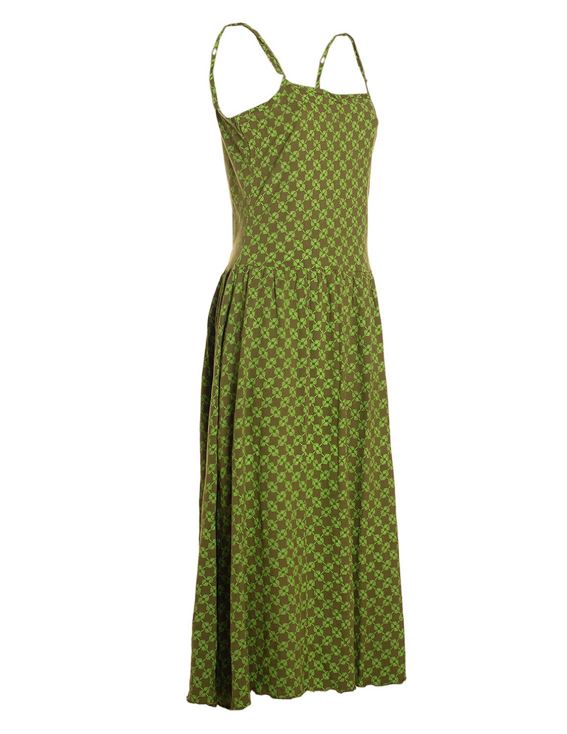 Vishes Sommerkleid Langes Kleid Damen Träger Bedruckt Jersey Baumwolle Alternative Mode, Boho, Hippie, Ethno, Festival