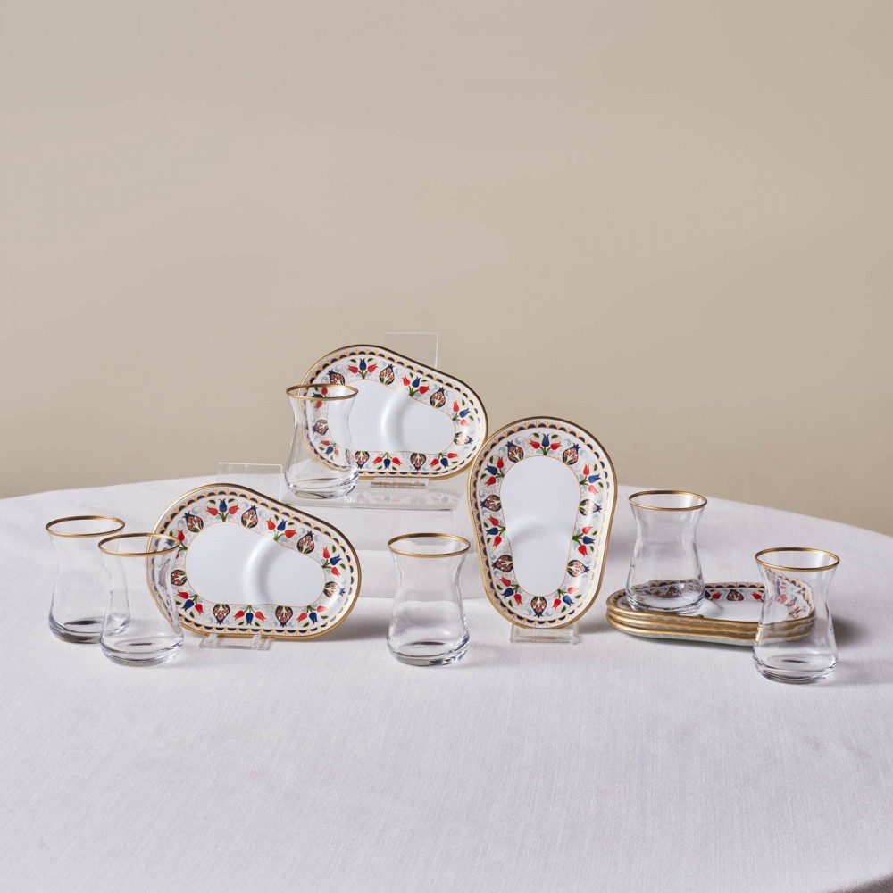 Karaca Чайный сервиз Karaca Tulip 12-Teiliges Tee Чайный сервиз Teeglas Set