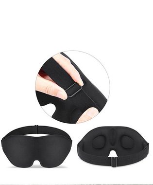 Mrichbez Augenbinde Lichtblockierende Augenmaske Nachtmaske, 1-tlg., Hautfreundlich Geruchneutral Schlafbrille, Augenmaske+Ohrstöpsel+Aufbewahrungsbeutel+Farbbox