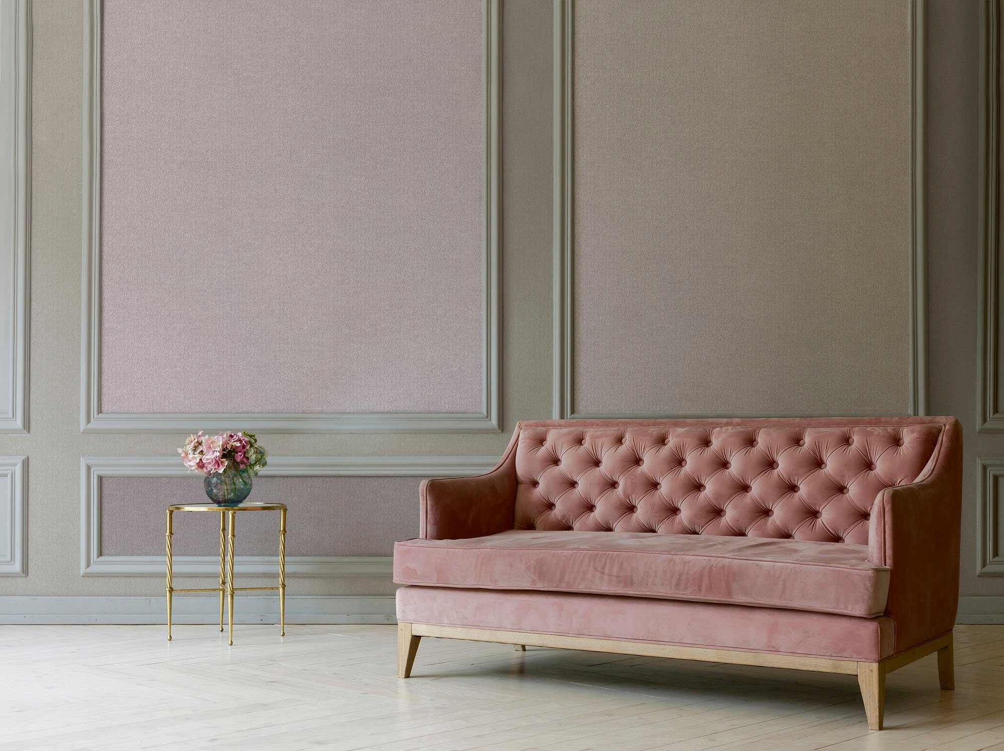 living walls strukturiert, Minimalmuster, rosa Tapete Muster glänzend, Vliestapete Mata Glitzermuster, Uni Hari