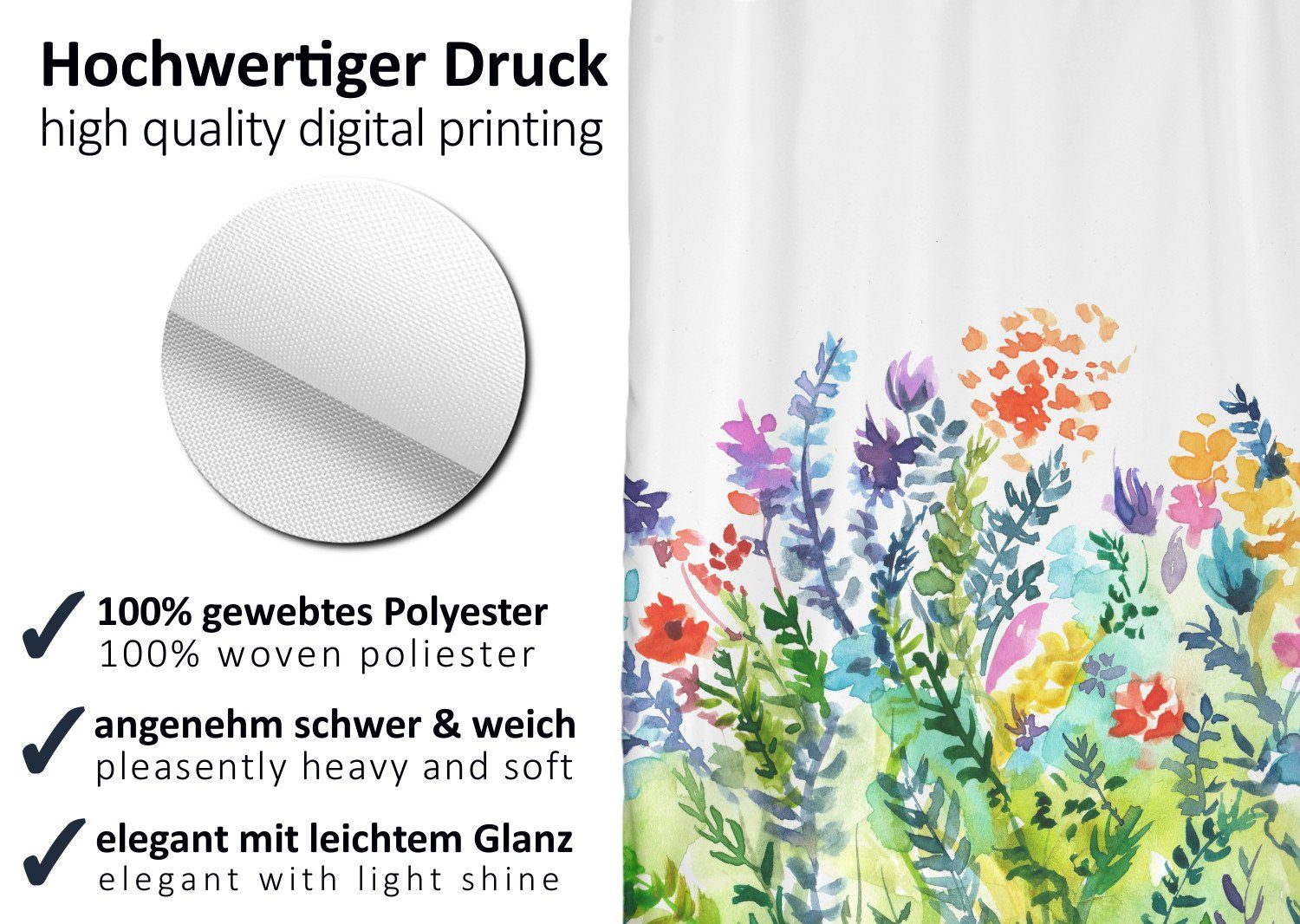 Arteneur Duschvorhang Breite 120 cm, Anti-Schimmel Beschichtet, Beschwerter günstig online kaufen