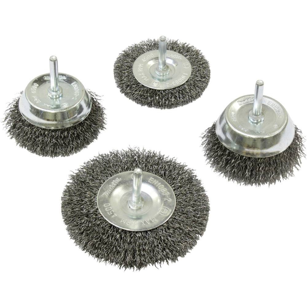 Makita Schleifaufsatz Rundbürsten-Set 4tlg. Stahl D-65729