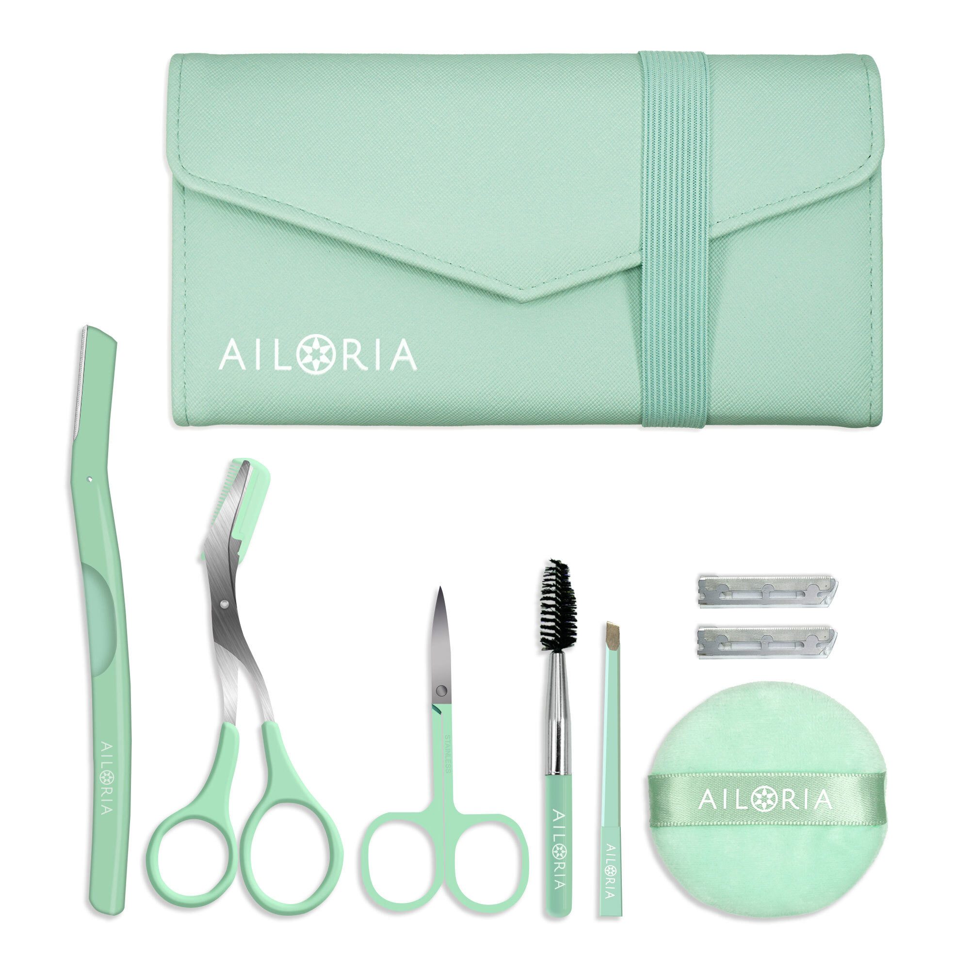 AILORIA Augenbrauenrasierer VISAGIQUE Augenbrauen- und Gesichtspflege-Set