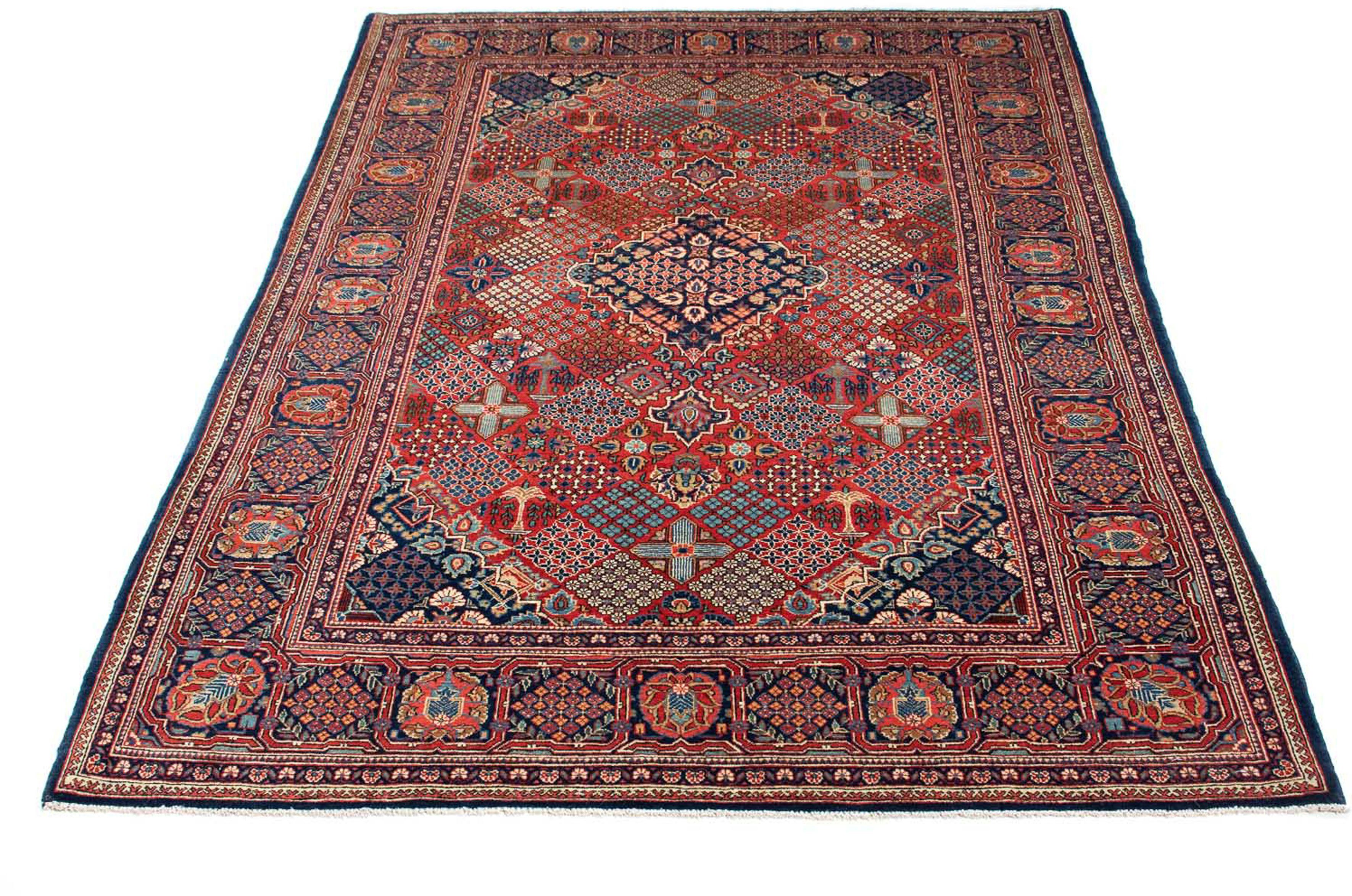 Orientteppich Perser - Keshan - 206 x 132 cm - braun, morgenland, rechteckig, Höhe: 10 mm, Wohnzimmer, Handgeknüpft, Einzelstück mit Zertifikat