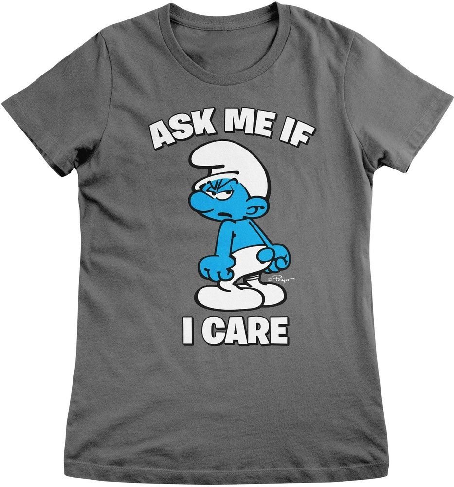 Die Schlümpfe T-Shirt The Smurfs - Ask Me If I Care Girly Tee