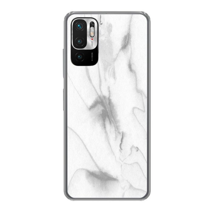 MuchoWow Handyhülle Marmor - Grau - Weiß - Abstrakt - Marmoroptik Phone Case Handyhülle Xiaomi Redmi Note 10 5G Silikon Schutzhülle