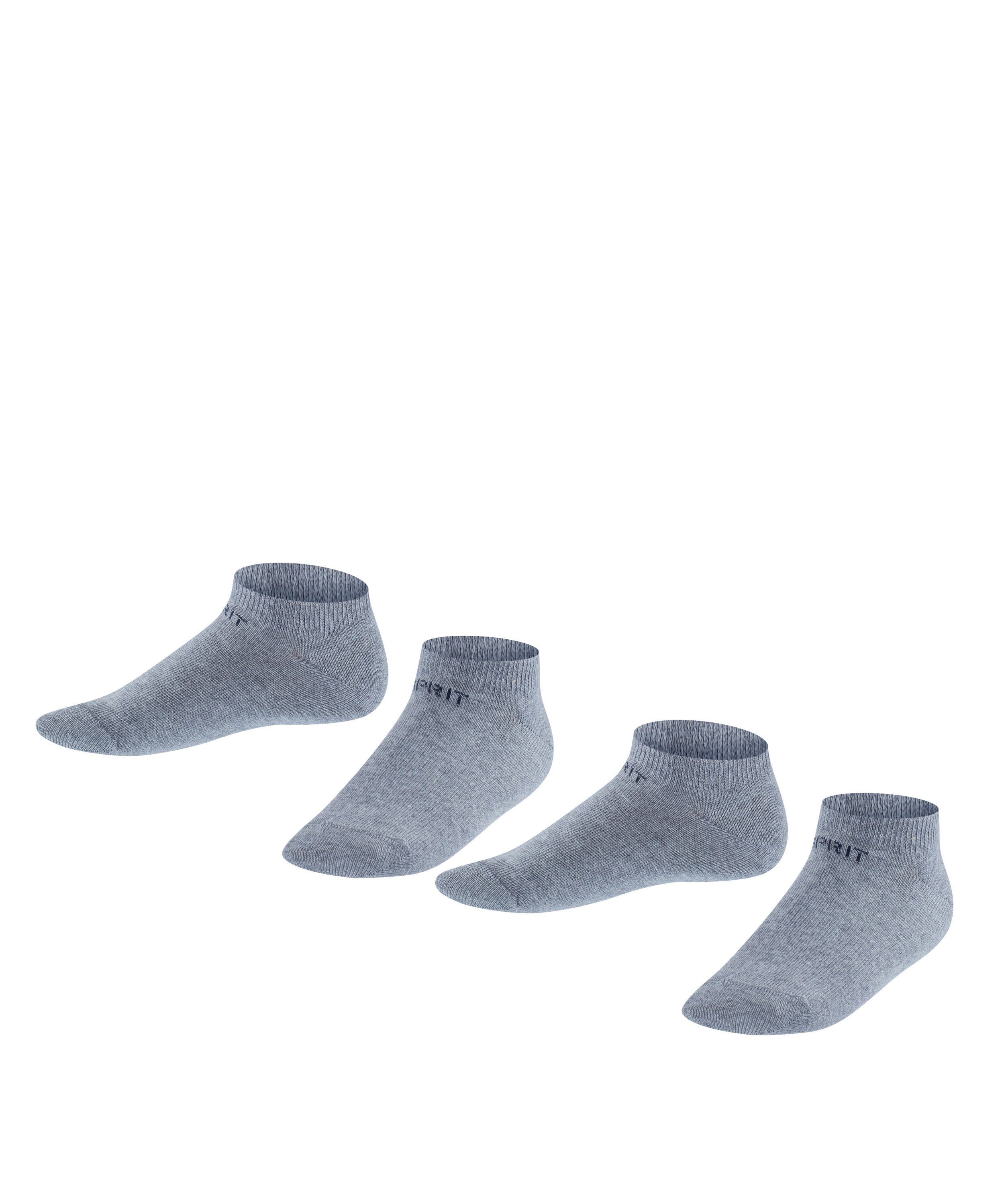 Esprit Sneakersocken Foot Logo 2-Pack (2-Paar) aus weichem Baumwollmix light greymel. (3390)
