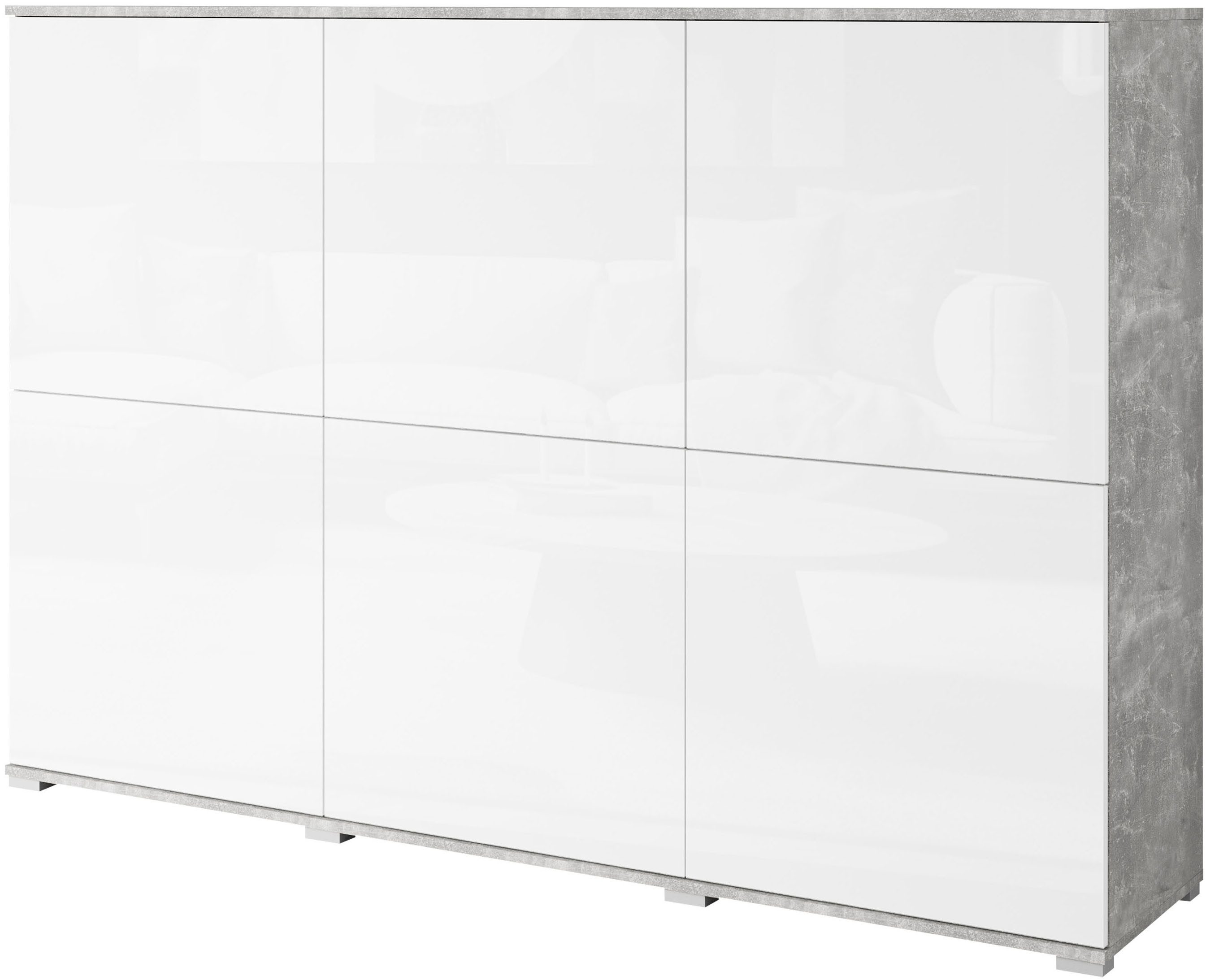 INOSIGN Highboard Kenia, moderne grifflose Hochkommode günstig online kaufen