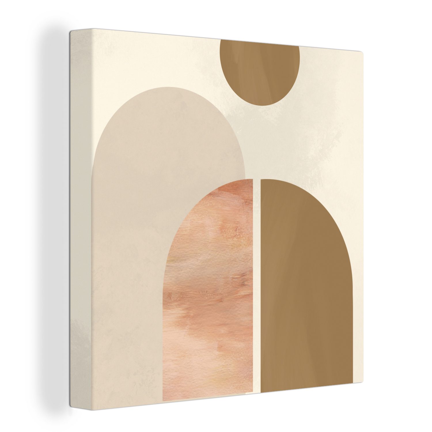 OneMillionCanvasses® Leinwandbild Abstrakt - Design - Rosa, (1 St), Leinwand Bilder für Wohnzimmer Schlafzimmer