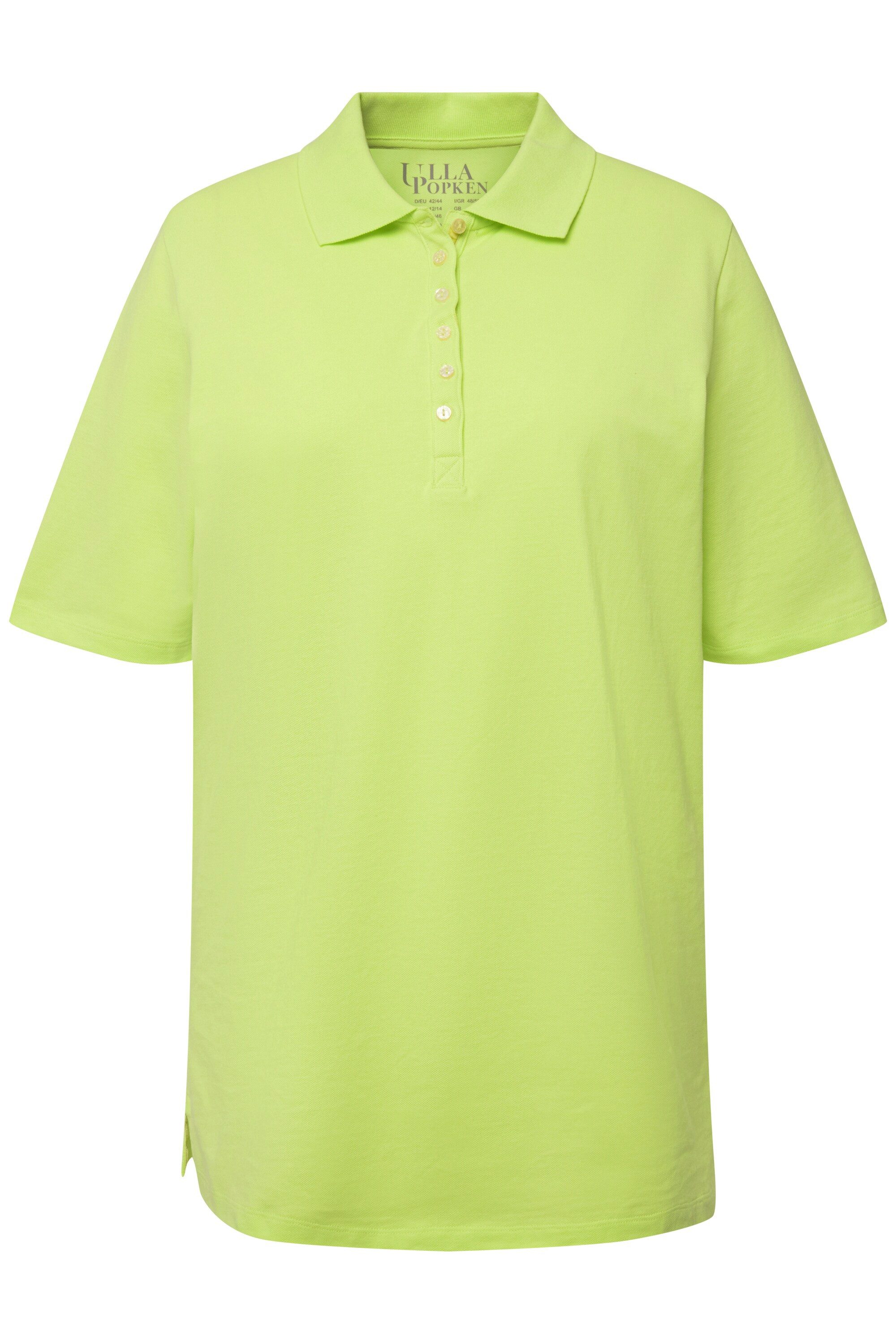 Ulla Popken T-Shirt Poloshirt Piqué Polokragen günstig online kaufen