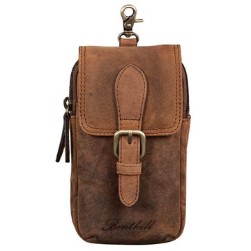 Benthill Gürteltasche Echt Leder Gürteltasche Damen & Herren Hüfttasche Wandertasche, Reißverschlussfach