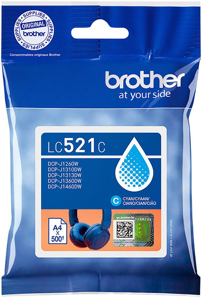 Brother LC521C Tintenpatrone (Packung)