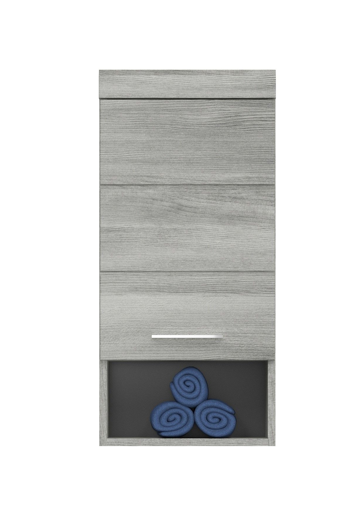 xonox.home Hängeschrank in Rauchsilber - 37x79x24cm (BxHxT)