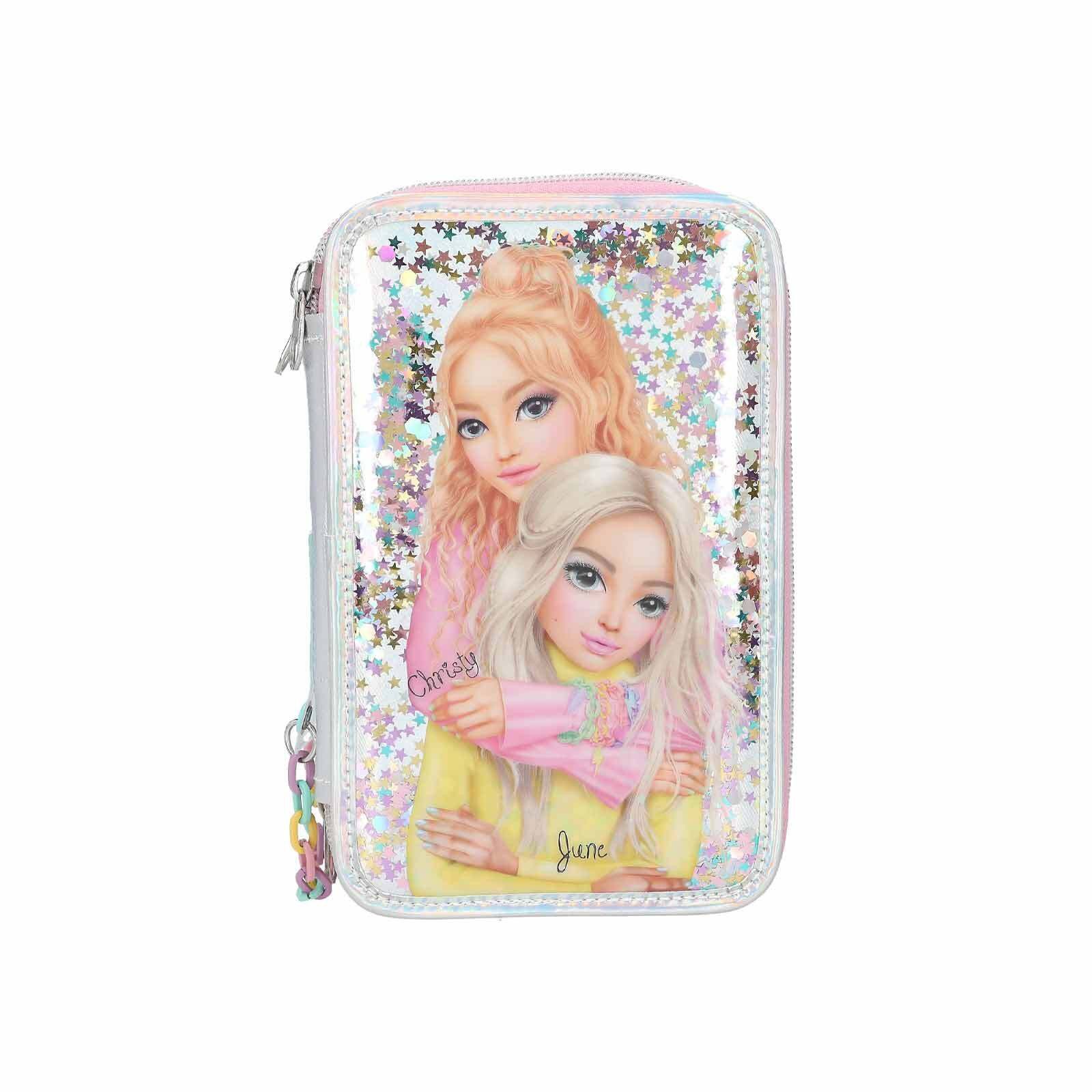 Federmäppchen TOPModel 3-Fach Federtasche 7,5 x 13 x 20 cm