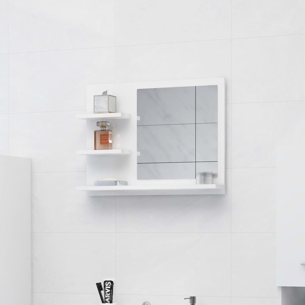 DOTMALL Badspiegel Badspiegel Hochglanz-Weiß 60x10,5x45 cm günstig online kaufen