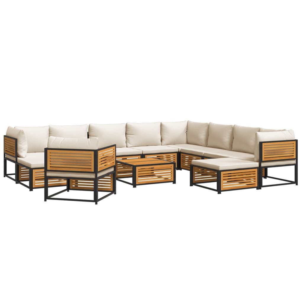 vidaXL Gartenlounge-Set 12-tlg. Garten-Sofagarnitur mit Kissen günstig online kaufen