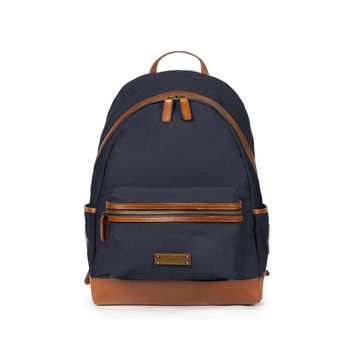 DRAKENSBERG Rucksack »Lenny« Marine-Blau, hochwertiger Tagesrucksack im College-Design für Damen und Herren