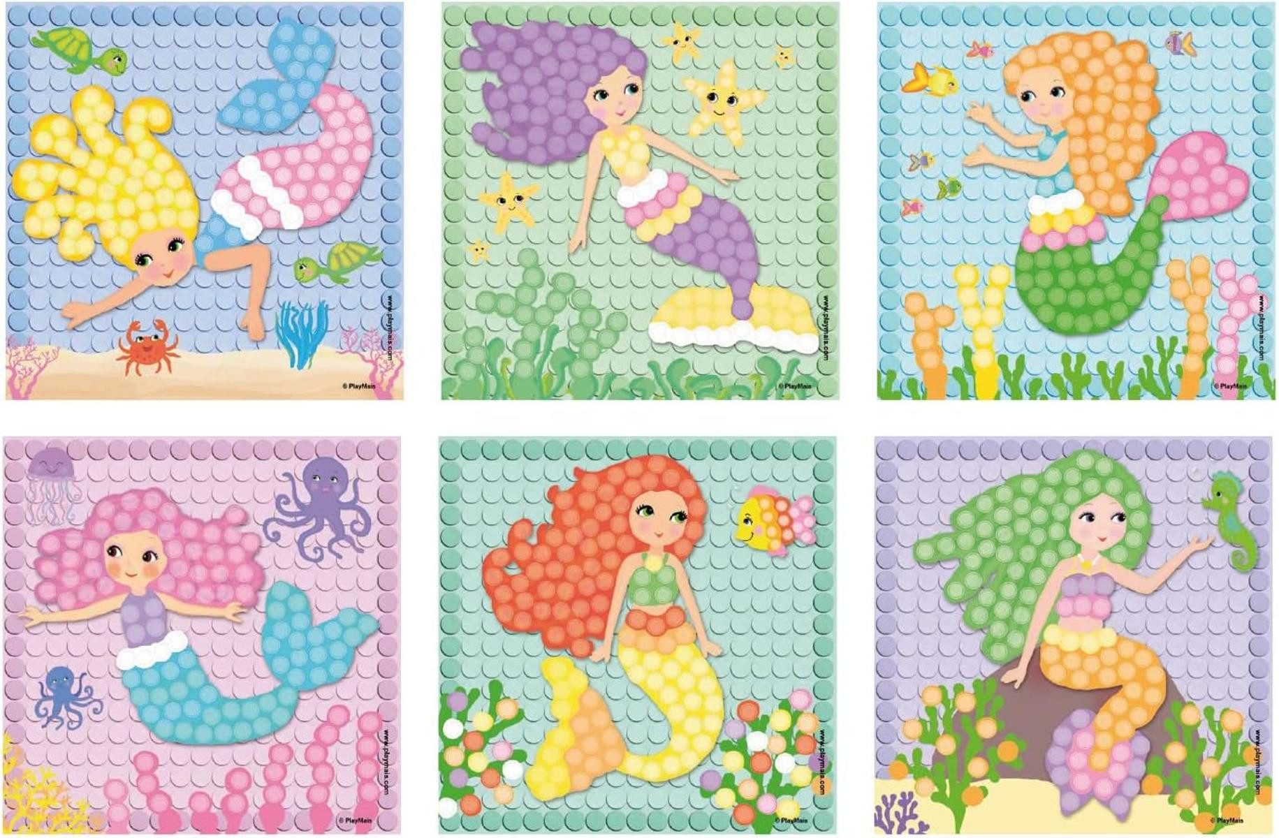 PlayMais Kreativset Playmais MOSAIC Dream Mermaid Kreativ-Set Basteln 2.300 Stück 5+