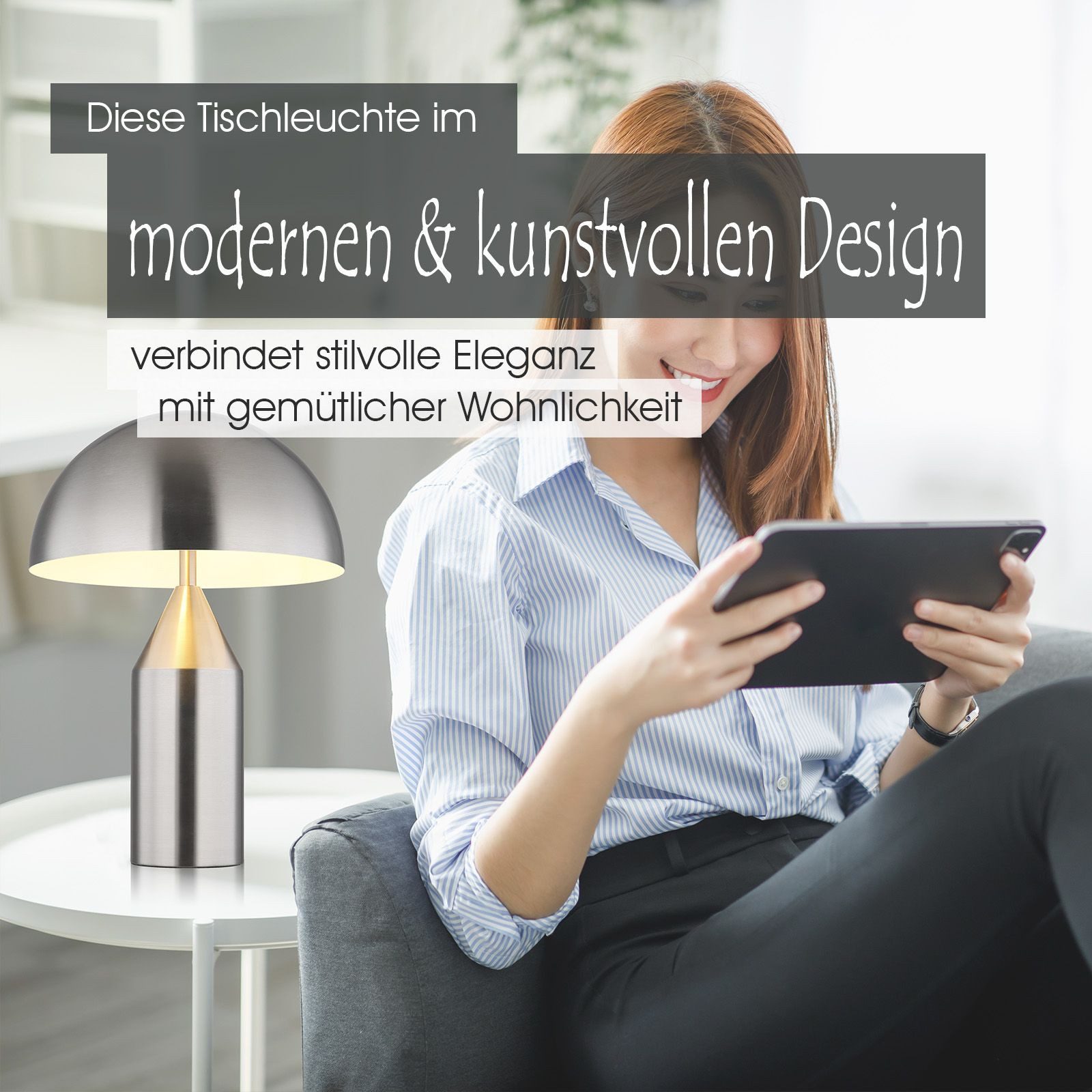 bmf-versand Tischleuchte Tischleuchte Wohnzimmer Tischlampe Schlafzimmer Nachttischlampe, Modern, ohne Leuchtmittel, Pilz Form
