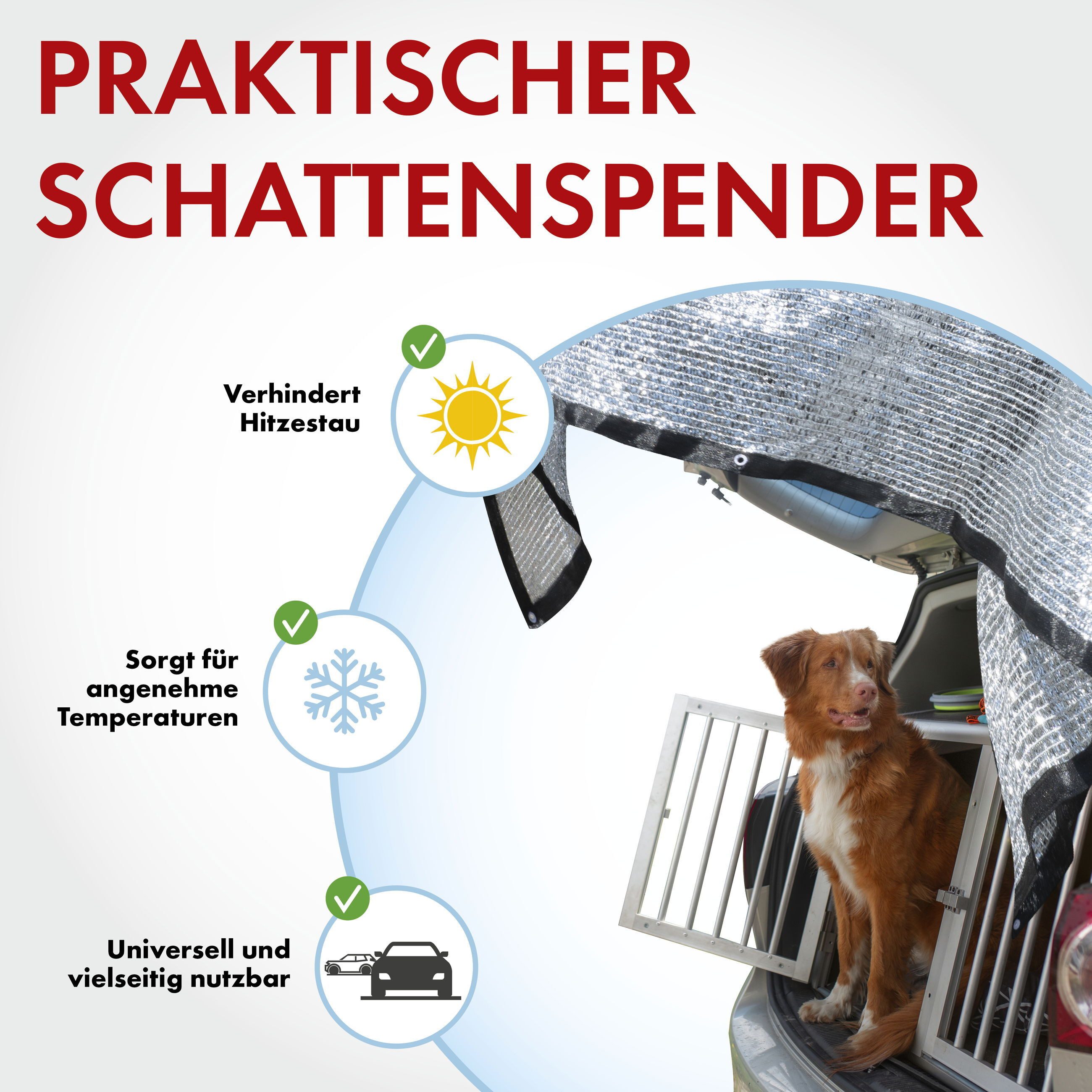 WALSER Autoplane Sonnenschutznetz Stay Cool (1-St., 1 Stück)