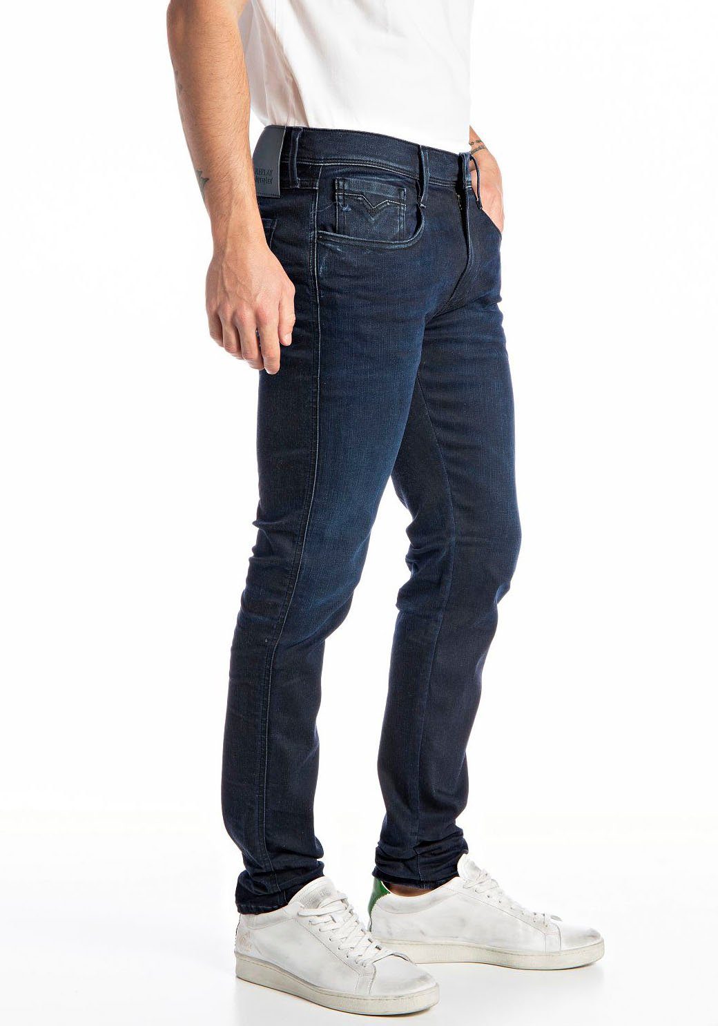 Replay darkblue Slim-fit-Jeans ANBASS