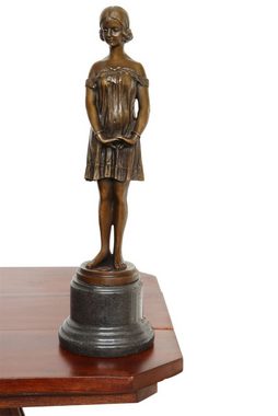 Aubaho Skulptur Bronzeskulptur Bronze Figur die Unschuld nach Chiparus Antik-Stil Repl