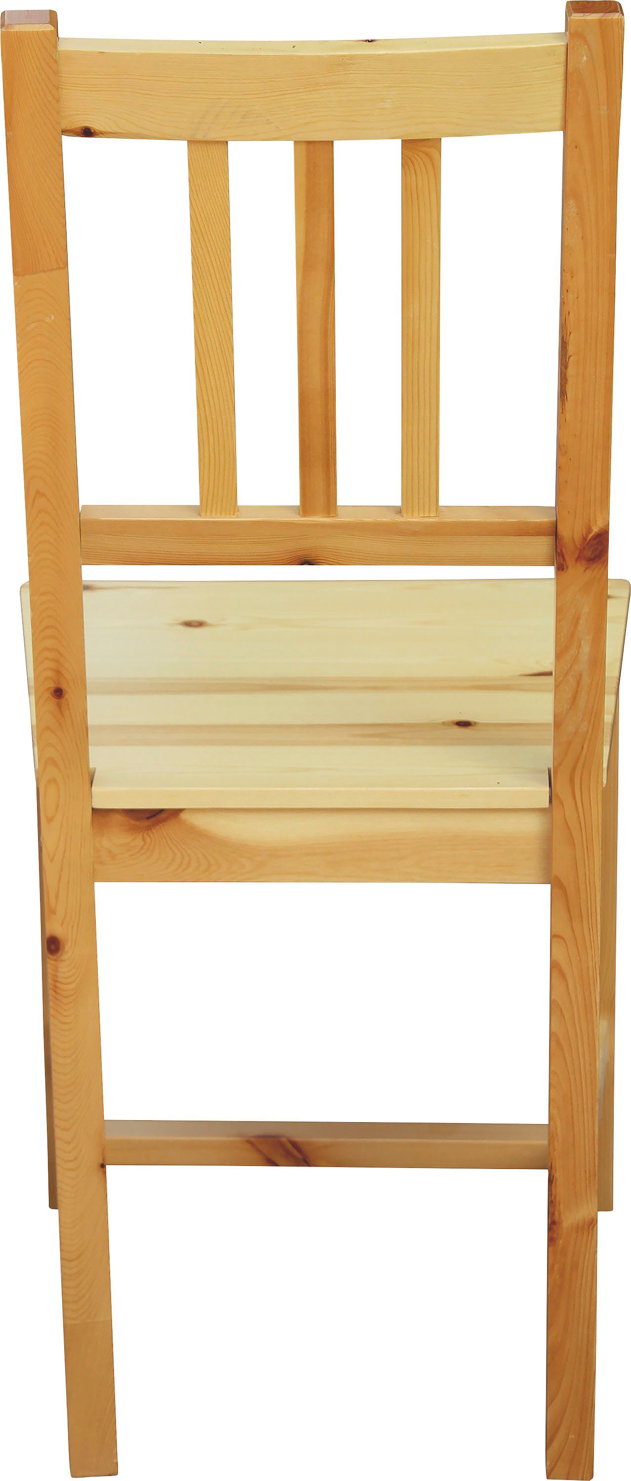 MÖBILIA 4-Fußstuhl (Set, 2 St), aus massivem Kiefernholz