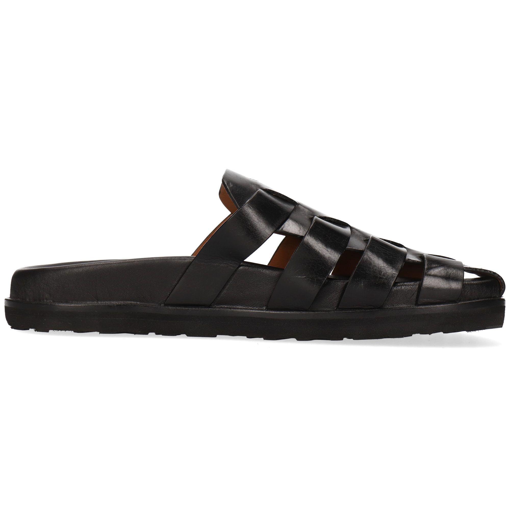 Melvin & Hamilton Robert 42 Leder-Pantoletten für Herren Pantolette Flache Absätze, Echtes Leder, Vegetabile Gerbung