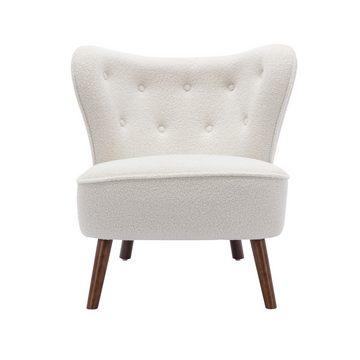 REDOM Sessel mit hoher Rückenlehne, mit Beine aus Massivholz, Freizeitstuhl, Wohnzimmerstuhl