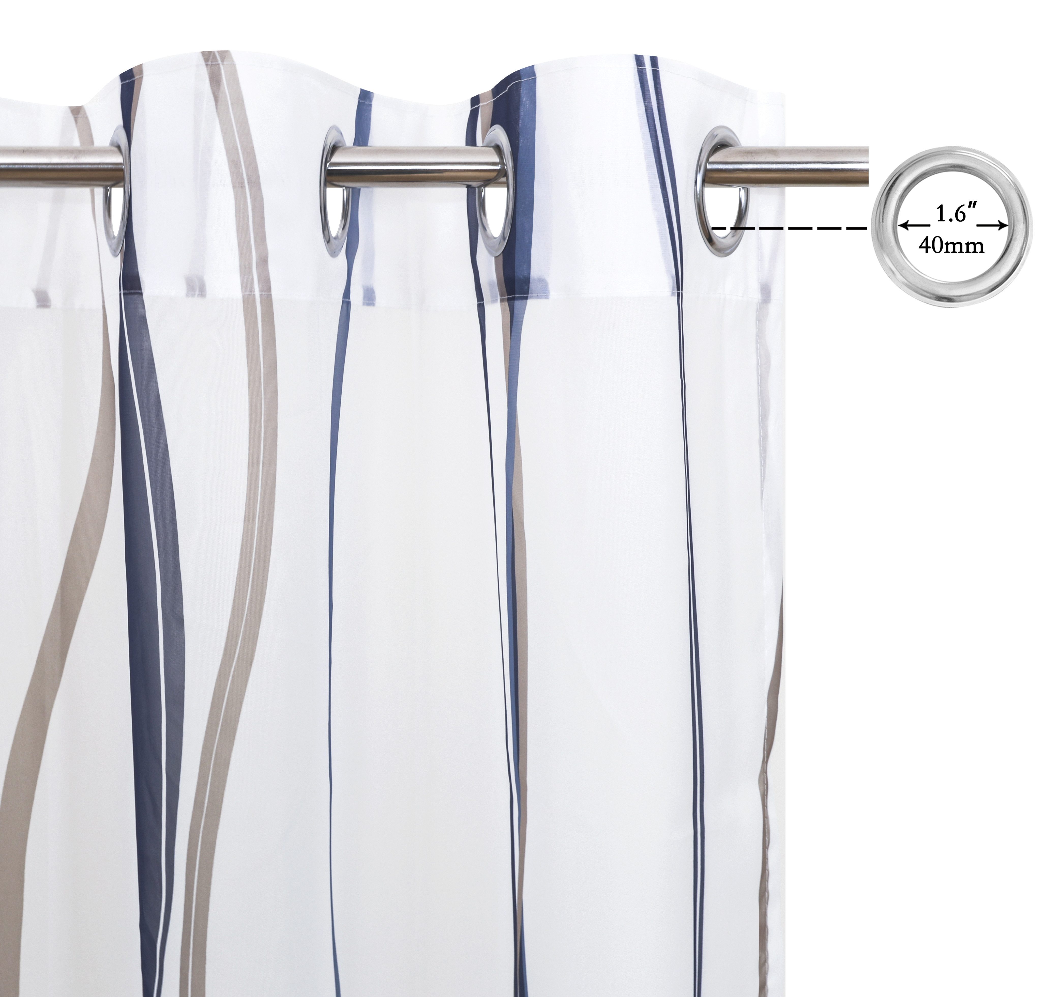 OTTO home Gardine Dimona (2 St), Ösen, transparent, Voile, 2-er Set, transparent, Voile, Polyester, Wellen