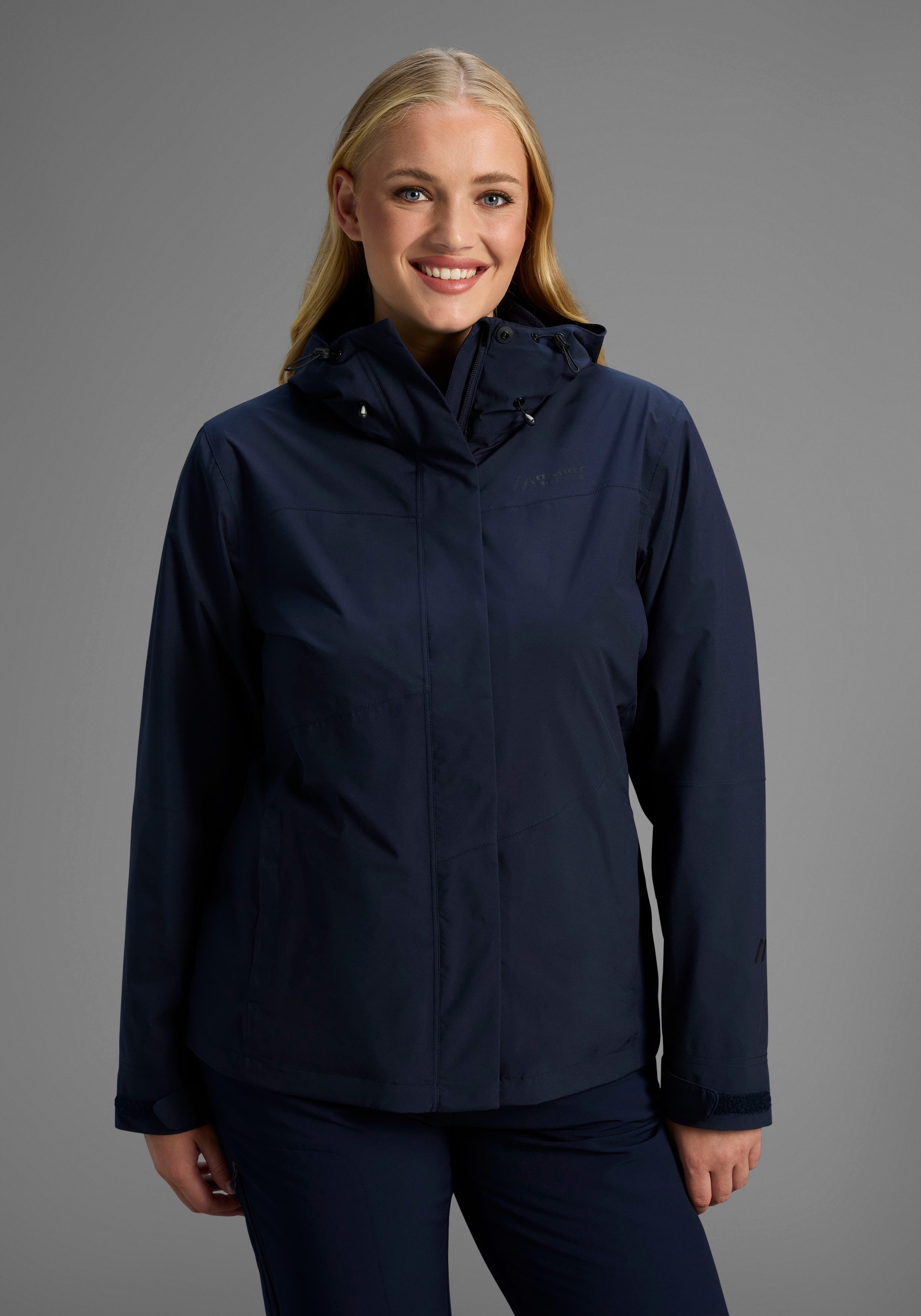 Maier Sports Doppeljacke DA-DOPPELJACKE MTEX EL. METOR 3IN1 W (2-St) Wasser- & Winddicht & Atmungsaktiv, Übergangsjacke