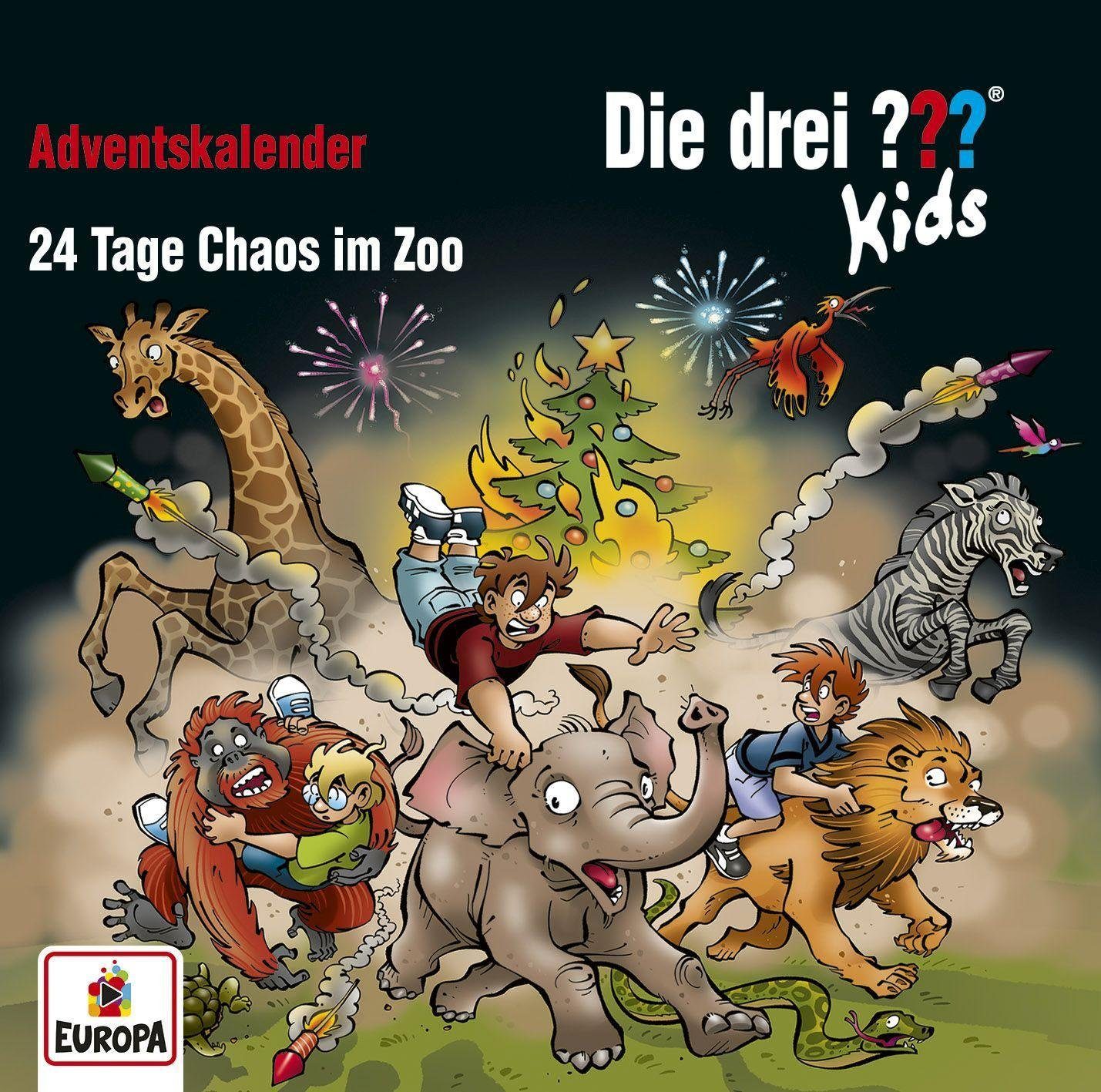 United Soft Media Adventskalender Die drei ??? Kids - Adventskalender - 24 Tage Chaos im Zoo