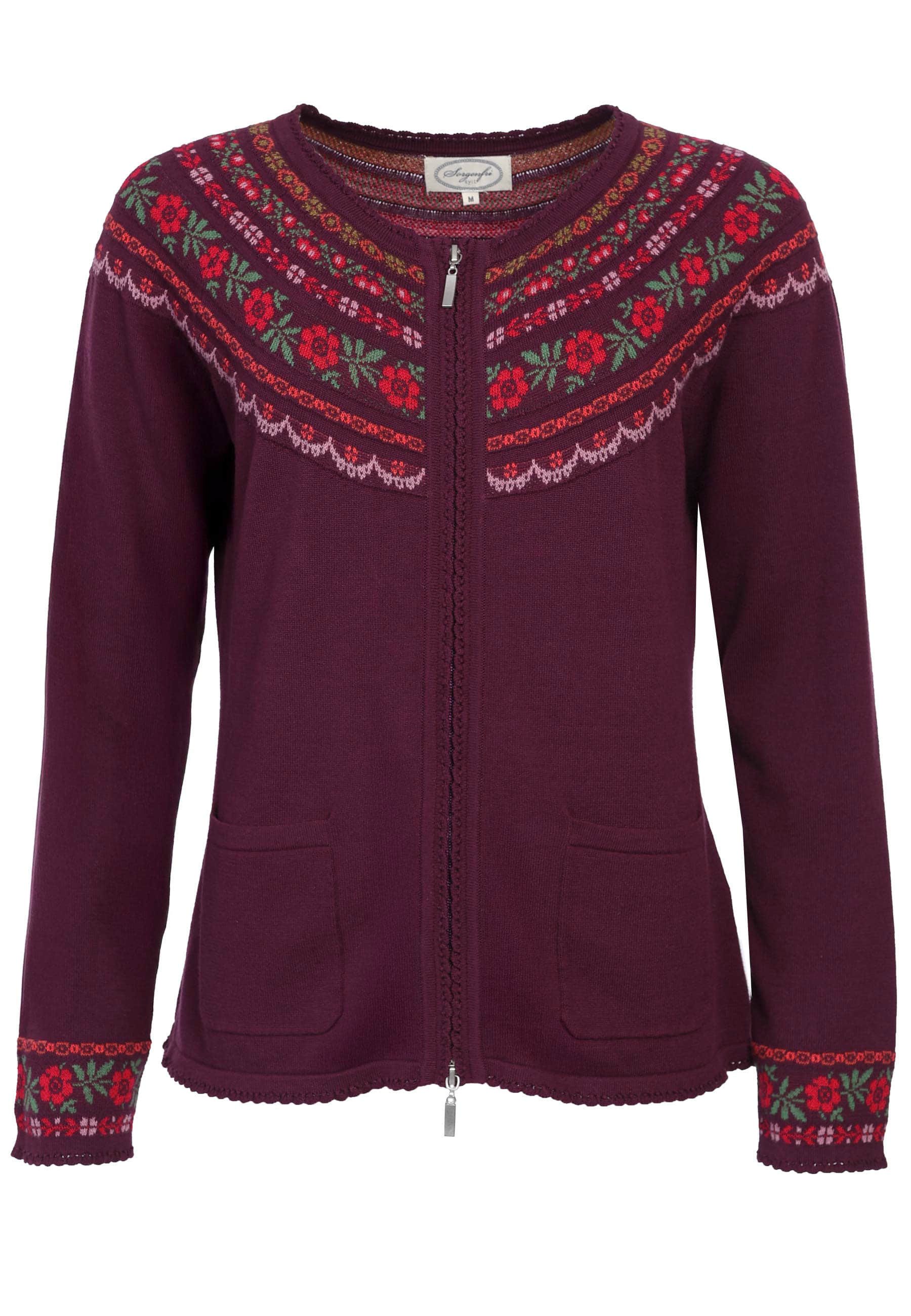 Sorgenfri Sylt Strickjacke Medi Flower Ajour-Strickdetails günstig online kaufen