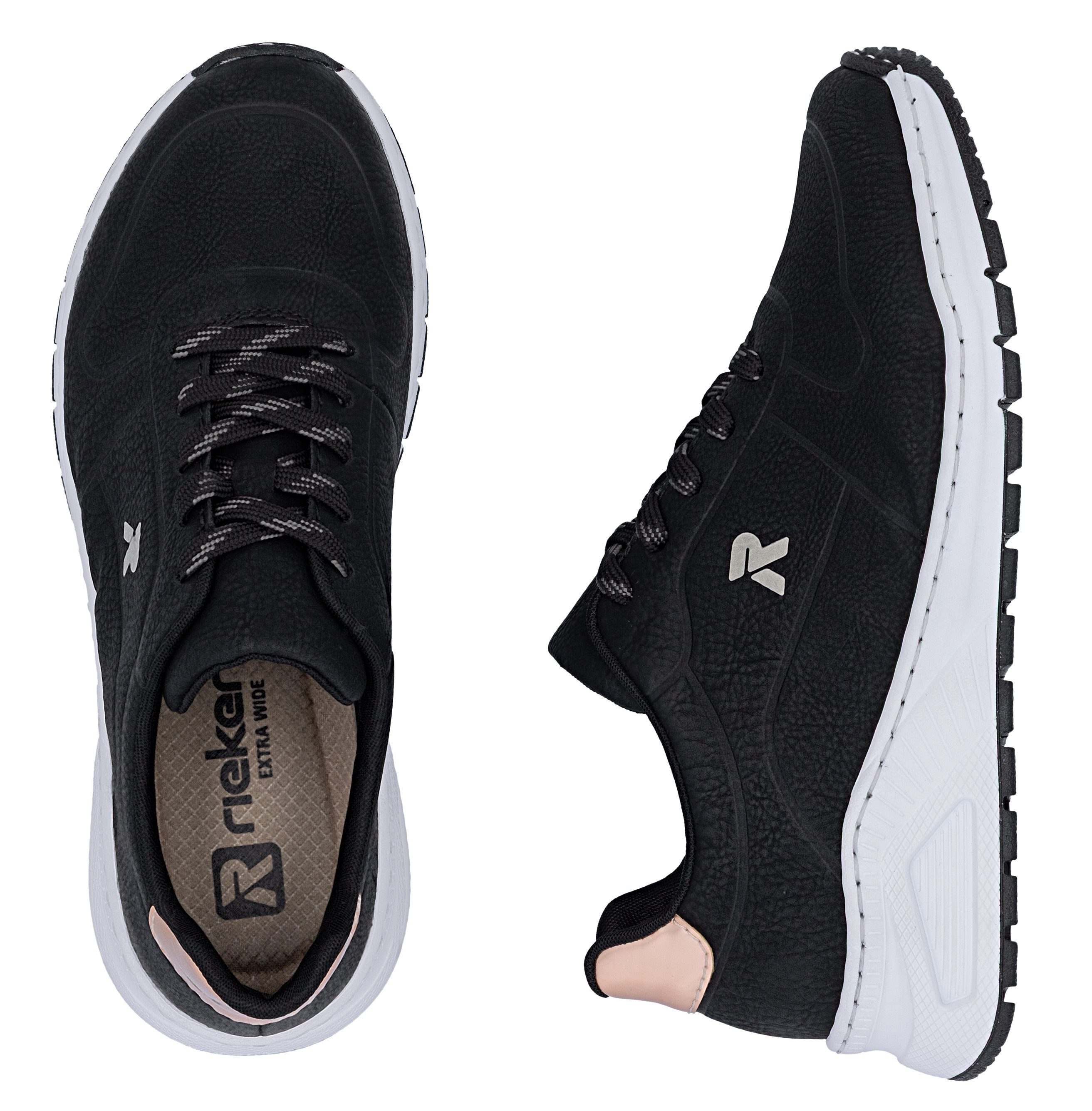 Rieker Sneaker mit MemoSoft-Innensohle, Freizeitschuh, Halbschuh, Schnürschuh