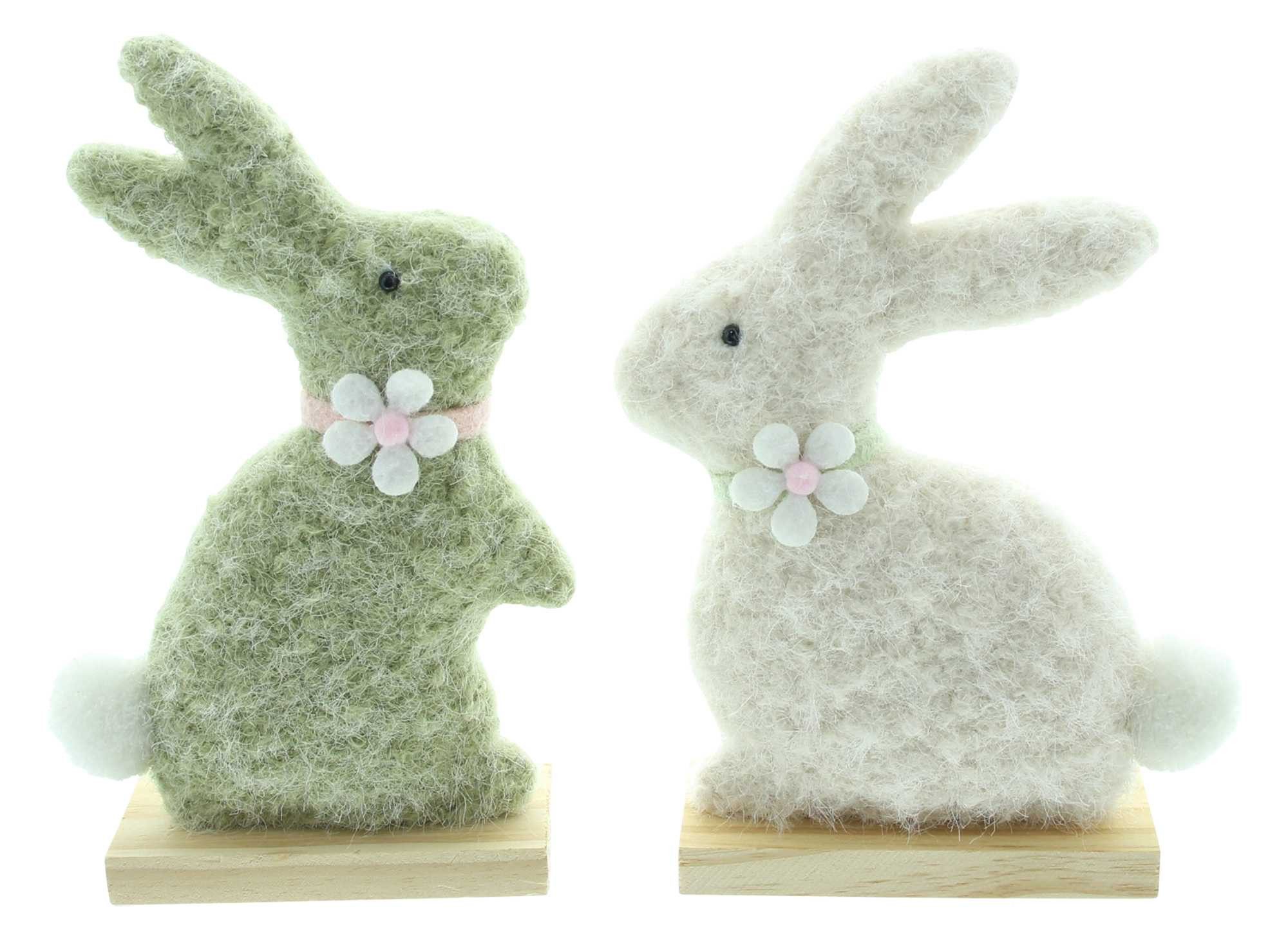 Osterhase Dekofigur "Häschen" aus Filz, Osterdeko aus recyceltem PET, Osterfigur