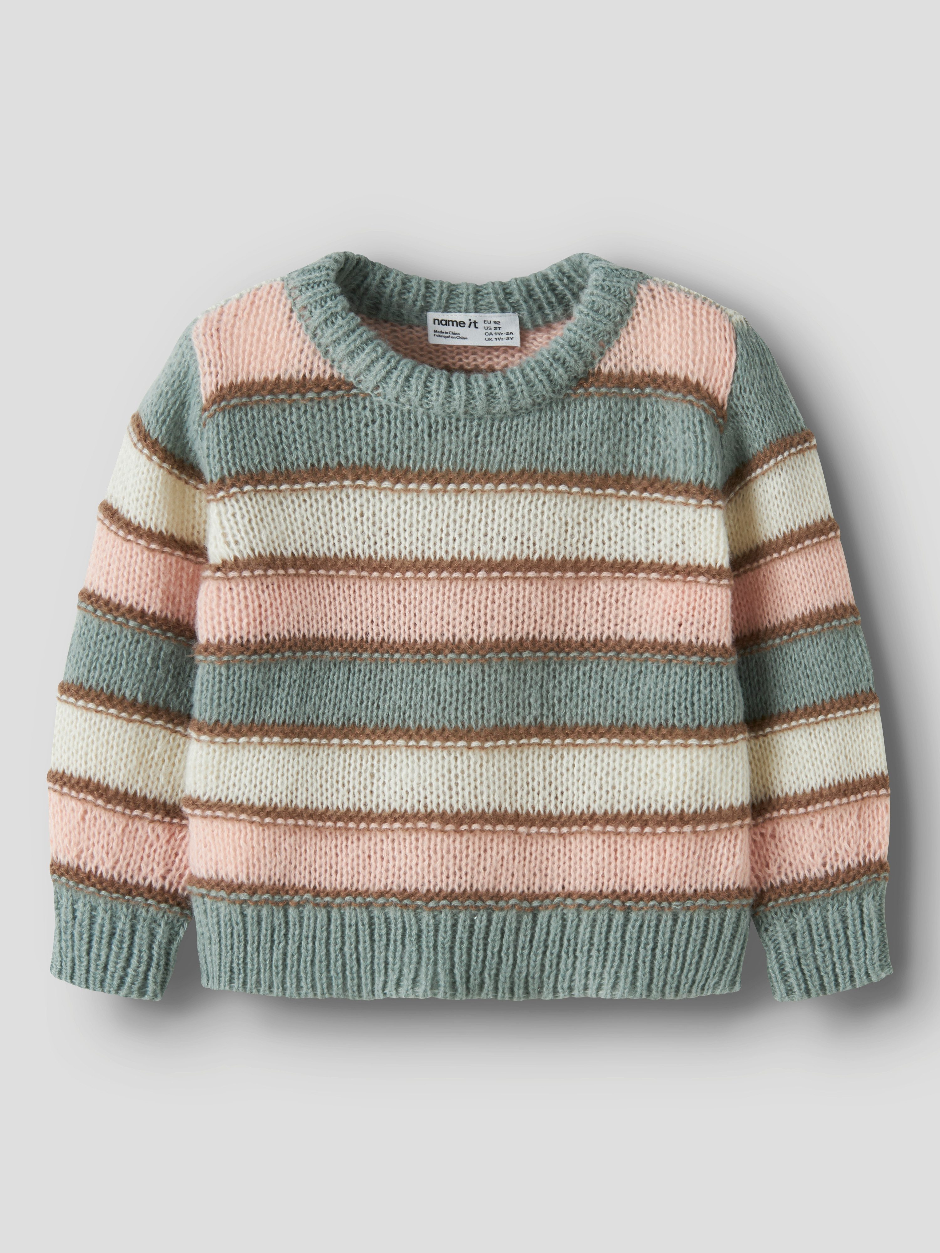 Name It Rundhalspullover NMFLERNORT LS KNIT Kunstfaser, regular fit
