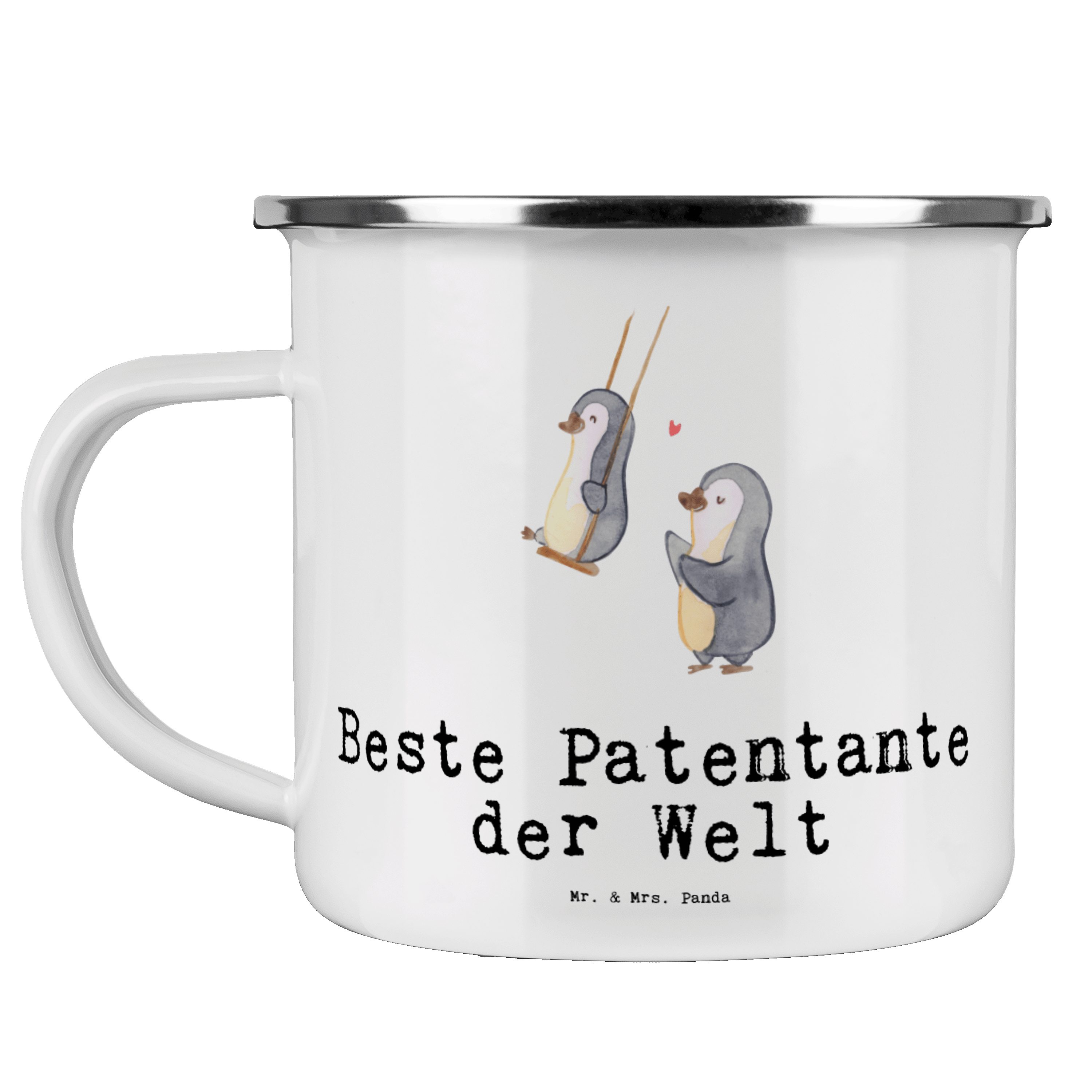 - Bedanken, Beste Kleini, Weiß Geschenk, - Mr. Patentante Welt der Panda & Emaille Mrs. Becher Pinguin