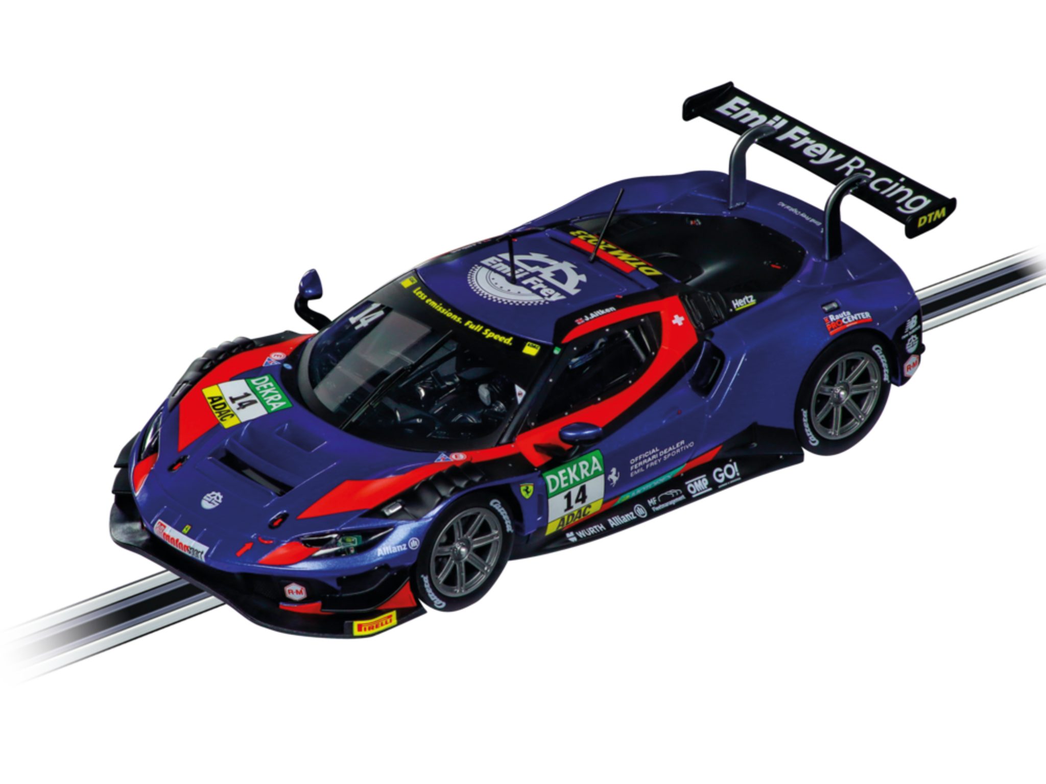 Rennbahn-Auto Carrera 20023964 DIG 124 Auto Ferrari 296 GT3 "Emil Frey Racing, No.14